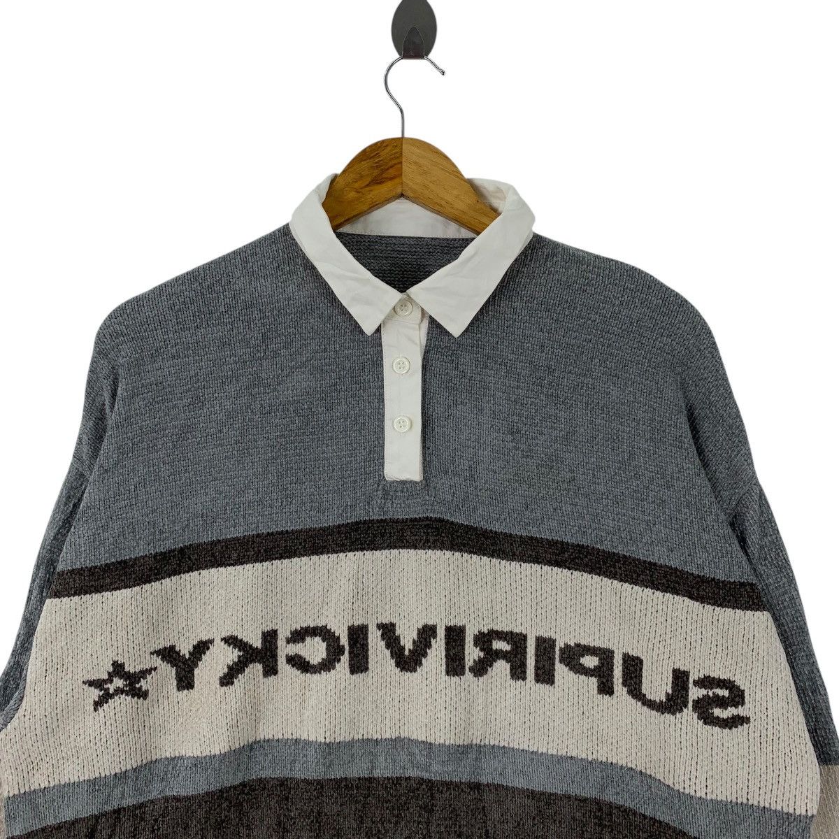 Japanese Brand SUPIRIVICKY Japanese Brand Knitwear Polos Sweatshirt Pullove Size US XXL / EU 58 / 5 - 3 Thumbnail