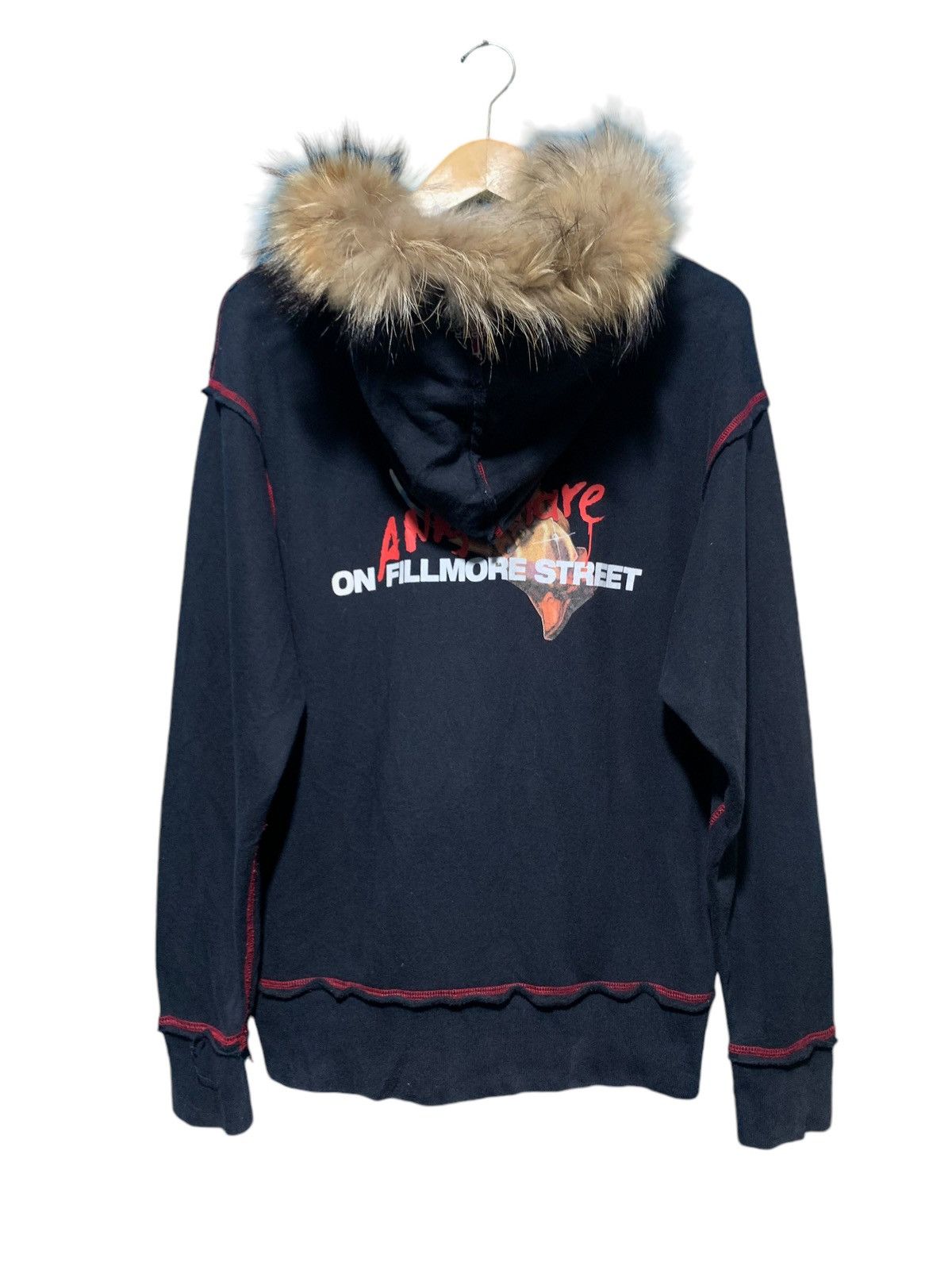 If Six Was Nine × Le Grande Bleu (L.G.B.) × Upper Playground Vtg Upper Playground distressed nightmare fur hoodie Size US L / EU 52-54 / 3 - 3 Thumbnail