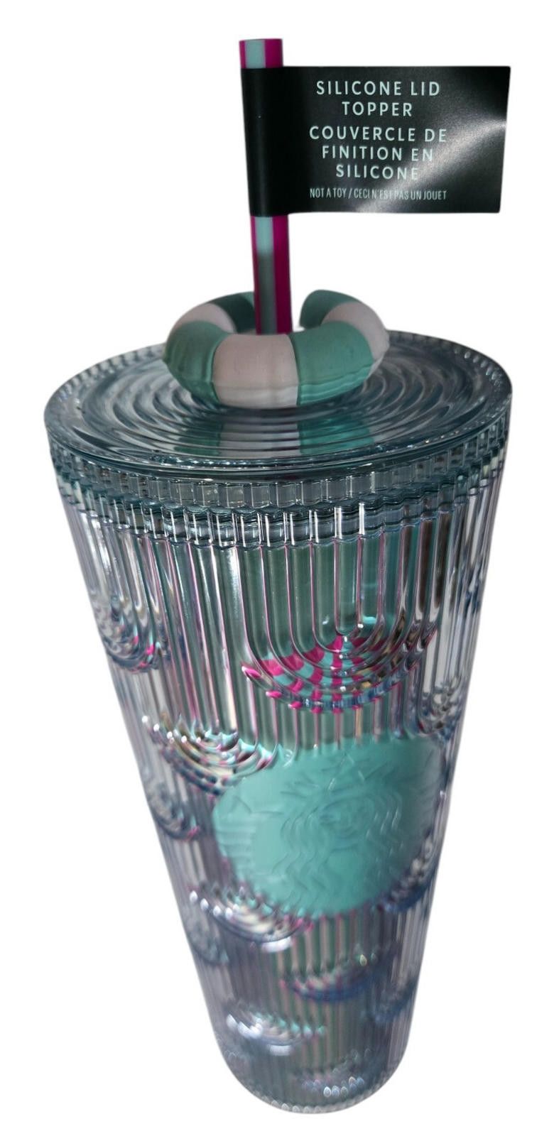 Starbucks Shell Color Shifting Blue Pool Charm Tumbler 24 oz