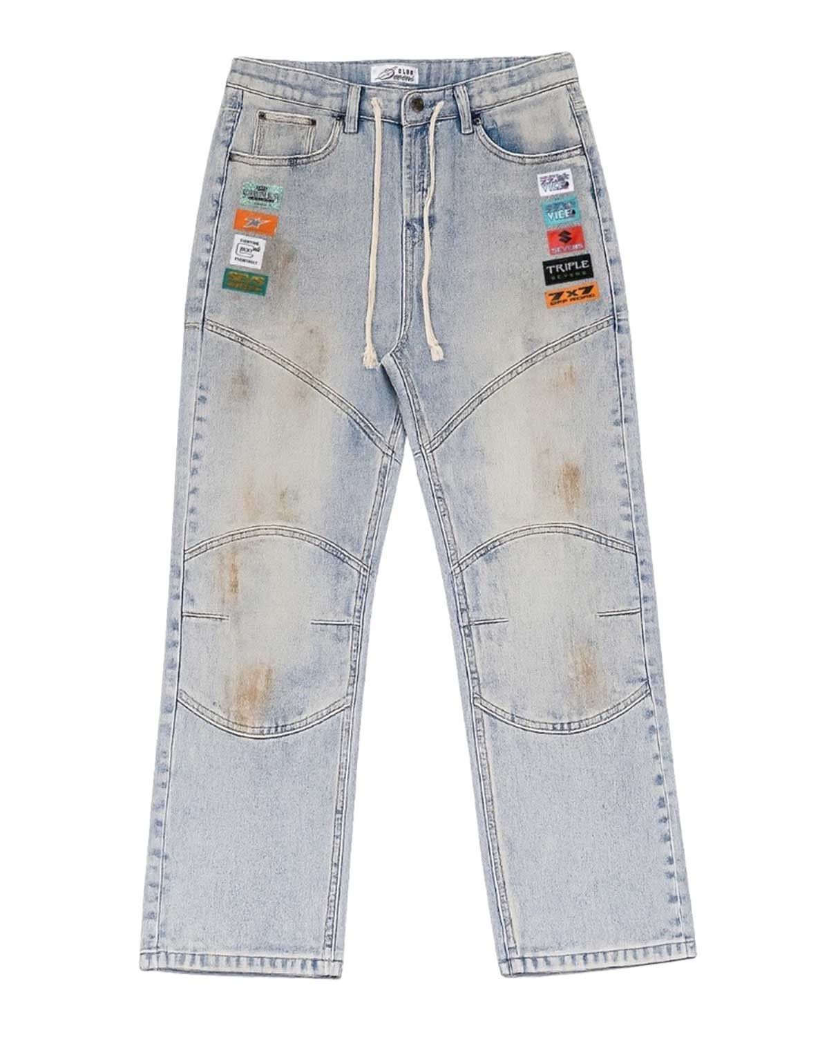 TRIPLE SEVENS Moto Denim Pants Blue Size US 38 / EU 54 - 1 Preview