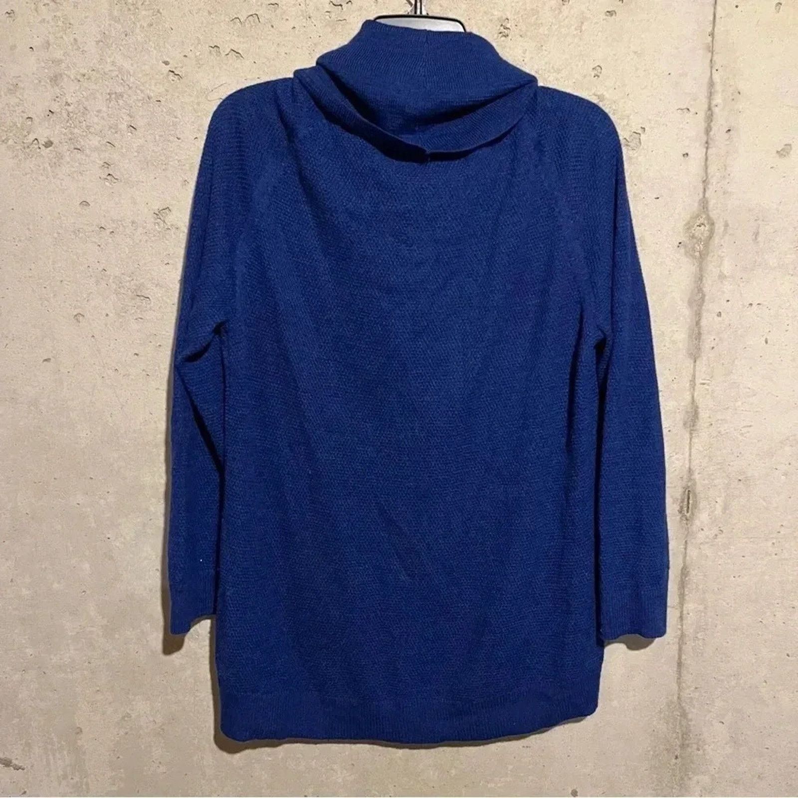Coldwater Creek Coldwater Creek size L Sapphire Wool Blend Cowl Neck Sweater Size L / US 10 / IT 46 - 3 Thumbnail