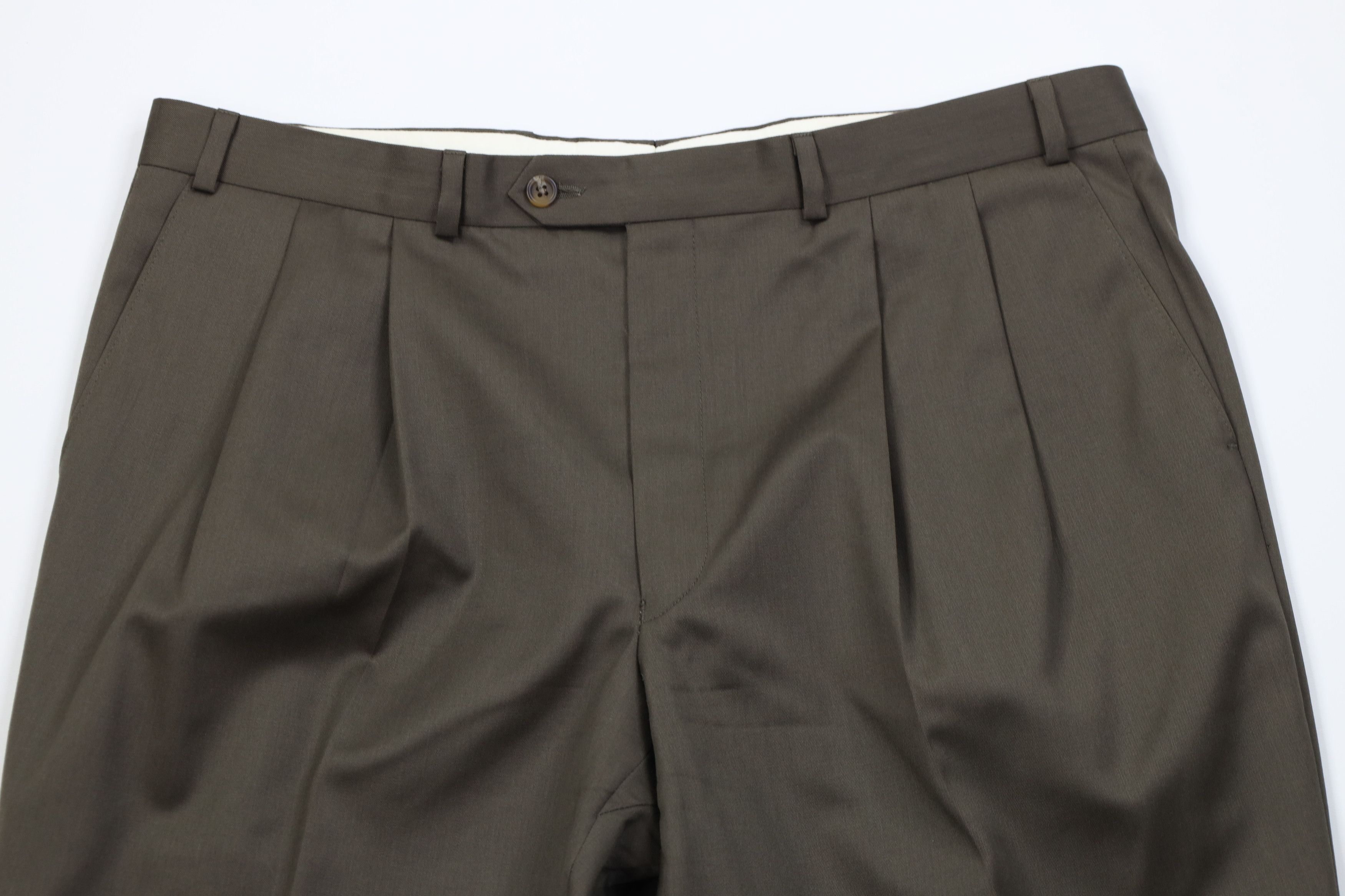 Ralph Lauren Vintage Ralph Lauren Super 100s Wool Wide Leg Chino Pants Size US 38 / EU 54 - 2 Thumbnail