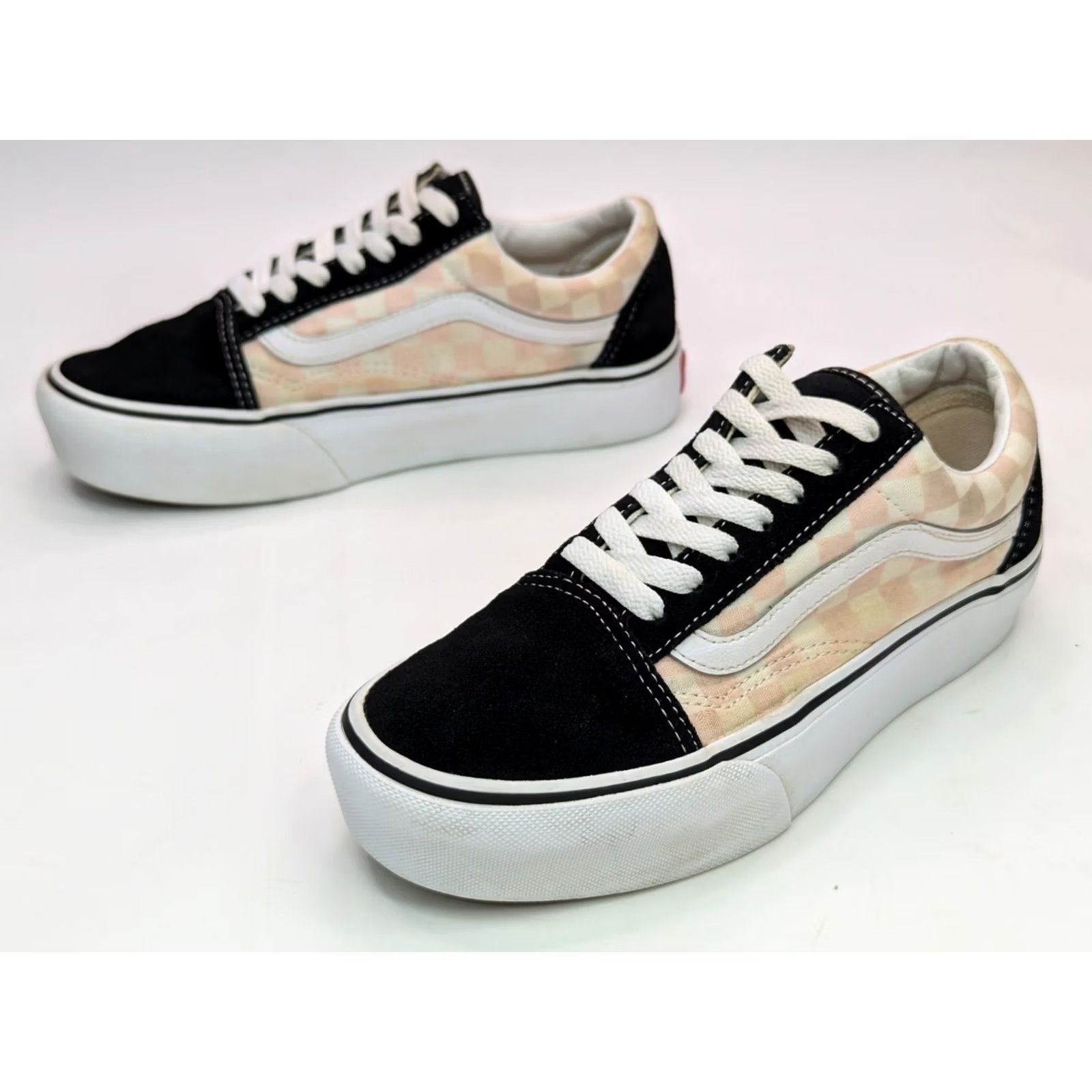 Vans VANS Checker Pink & Black Suede Low Top Sneaker Shoe Women 7 Lace Up Cap Toe, Vans Old Skool, Sneaker, 2021, Redefined Fit Size M / US 6-8 / IT 42-44 - 7 Thumbnail