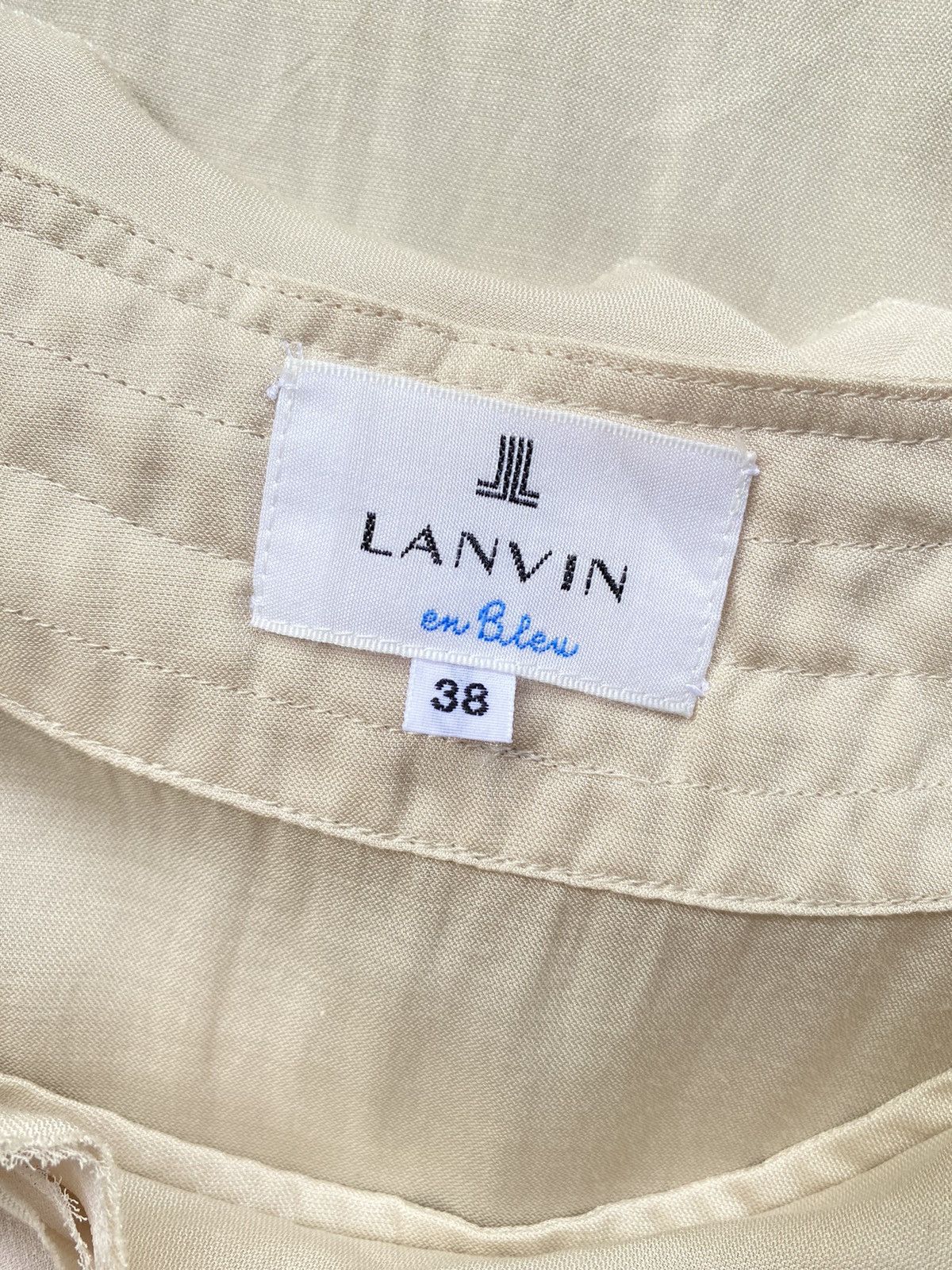Lanvin LANVIN Cream Layered Ruffled Neckline Blouse Size XS / US 0-2 / IT 36-38 - 5 Thumbnail
