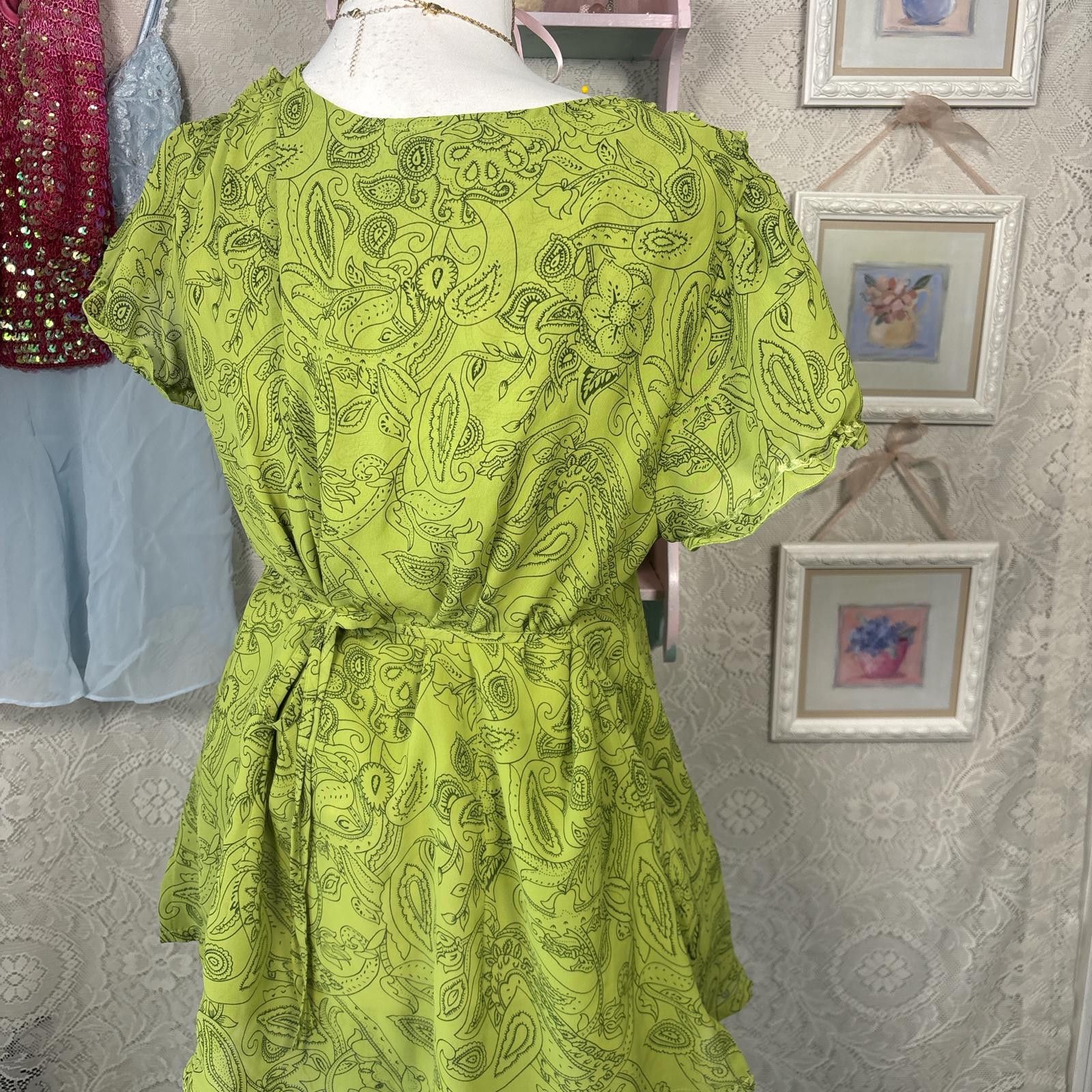Other y2k fairy core floral tie back blouse with ruffles Size M / US 6-8 / IT 42-44 - 2 Thumbnail