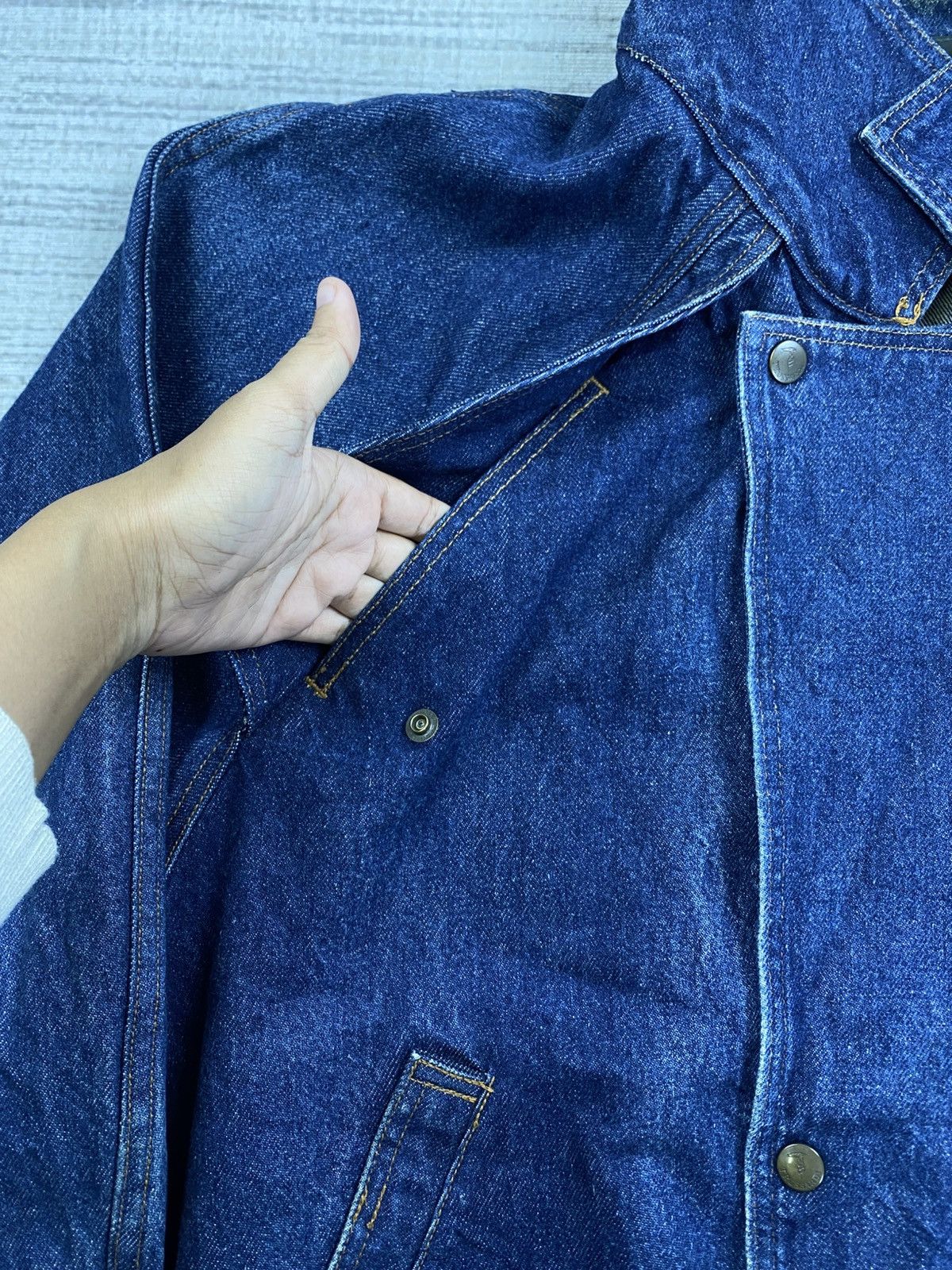 Trussardi Vintage Trussardi Rare Oversize Denim Blue Jacket Size US XL / EU 56 / 4 - 11 Thumbnail