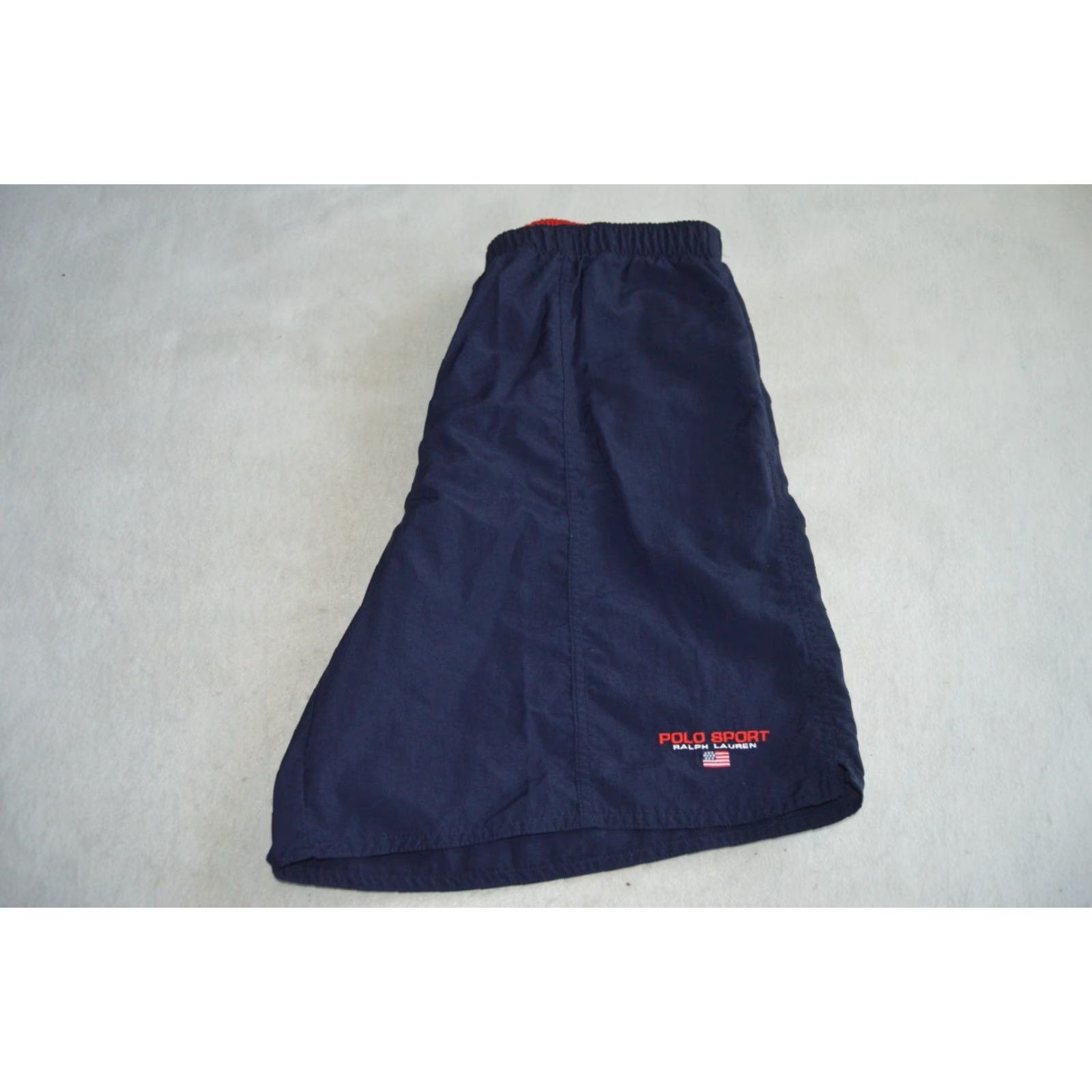 Vintage VINTAGE Polo Sport Swim Trunks Bottom Men XL Navy Blue Nylon 90s Flag Logo Polo Pony Quick Dry Breathable Drawstring Elastic Waist Size US XL / EU 56 / 4 - 3 Thumbnail