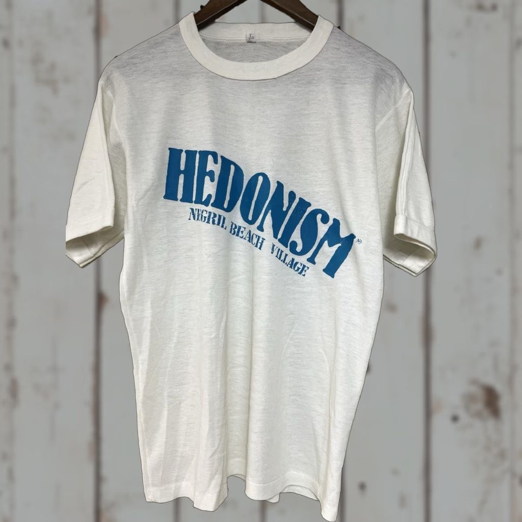 VINTAGE Sun King T-Shirt White Graphic Print Crew Neck Short Sleeve Large Men Naughty 90s Jamaica USA Raunchy Risque Swingers Nudist Sporting Pattern