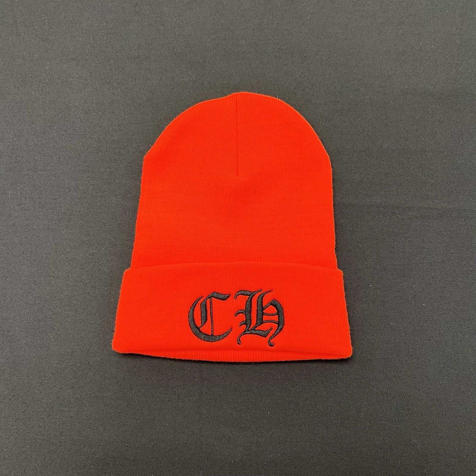Chrome Hearts Chrome Hearts Orange Knit Logo Beanie Cap Hat Size ONE SIZE - 1 Thumbnail