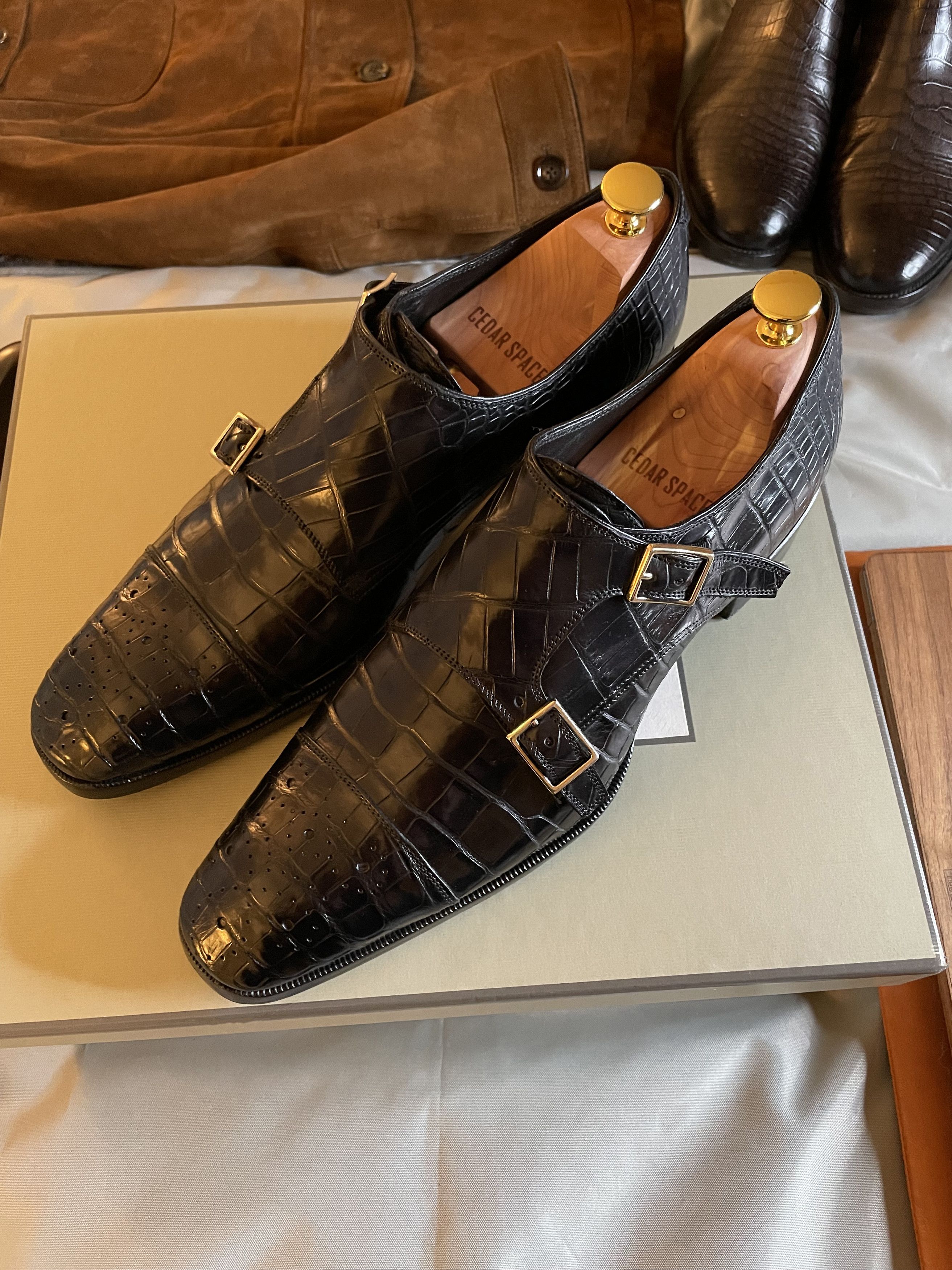 Tom Ford The A-List Celeb RARE $16K TOM FORD Alligator Monk Straps Size US 11 / EU 44 - 15 Thumbnail