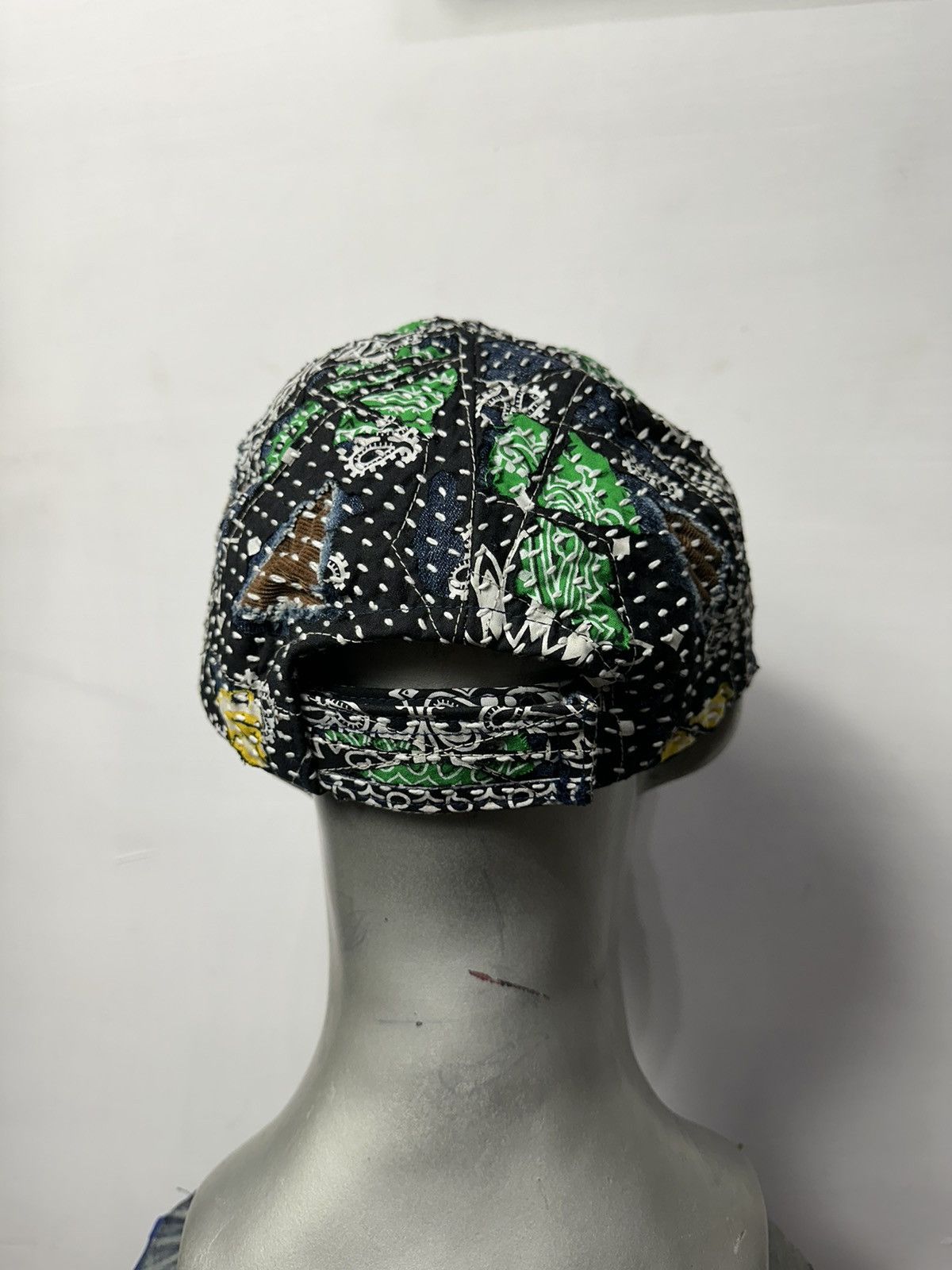 Art Comes First Custom Made Distressed Paisley Patchwork Boro hats Size ONE SIZE - 7 Thumbnail