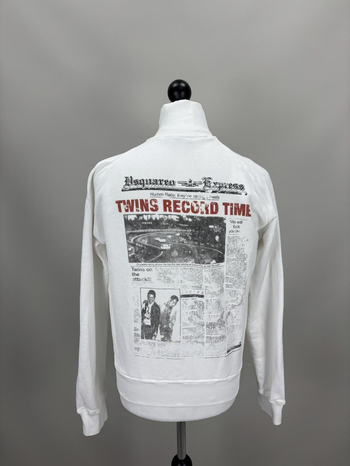 Dsquared2 Mens sweatshirt full zip Dsquared2 Size M Color White Size US M / EU 48-50 / 2 - 7 Thumbnail