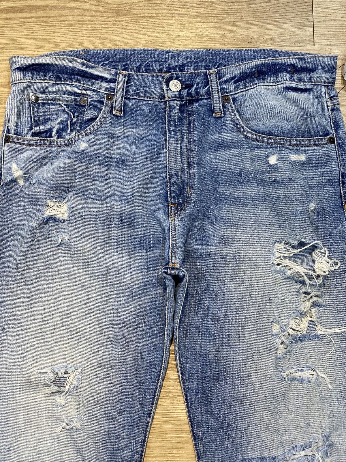 Ralph Lauren Ralph Lauren Blue Wash Style Distress Jeans Size US 34 / EU 50 - 2 Thumbnail