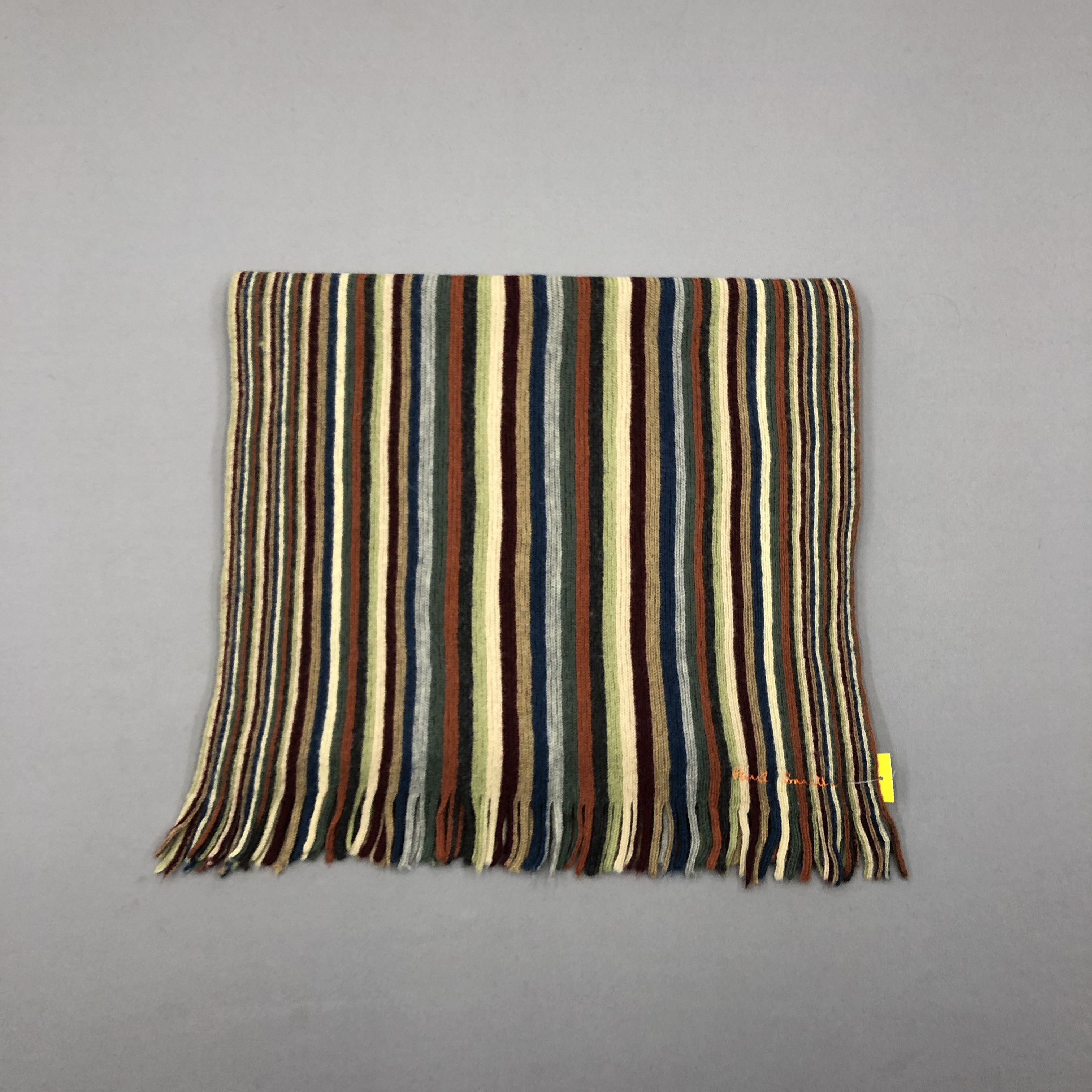Paul Smith Vintage Paul Smith Scarf Ribbed Knit Wool Cashmere Scarves Size ONE SIZE - 4 Thumbnail