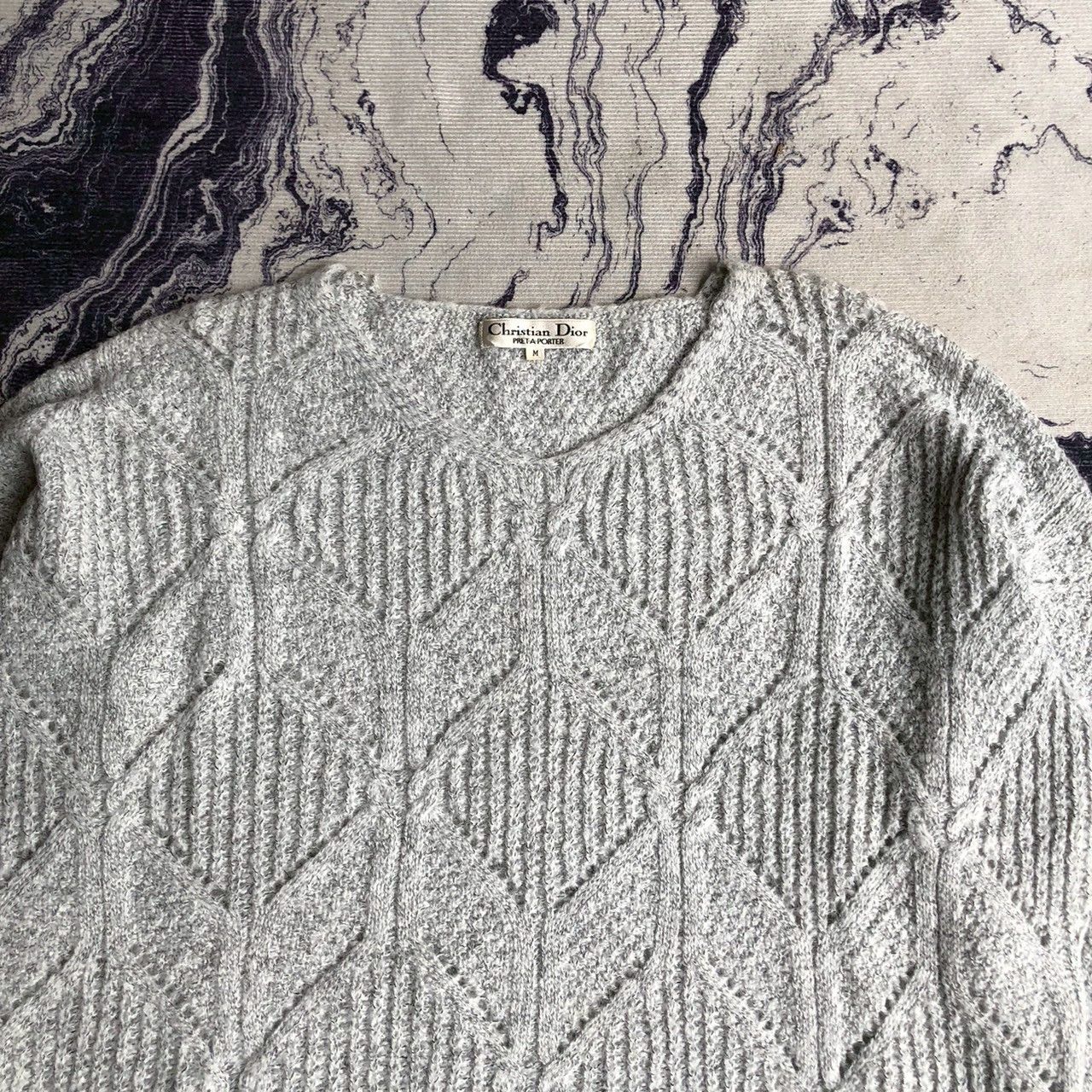 Christian Dior Monsieur Vintage 90s Christian Dior Knit Oversized Sweater Textured Size M / US 6-8 / IT 42-44 - 3 Thumbnail