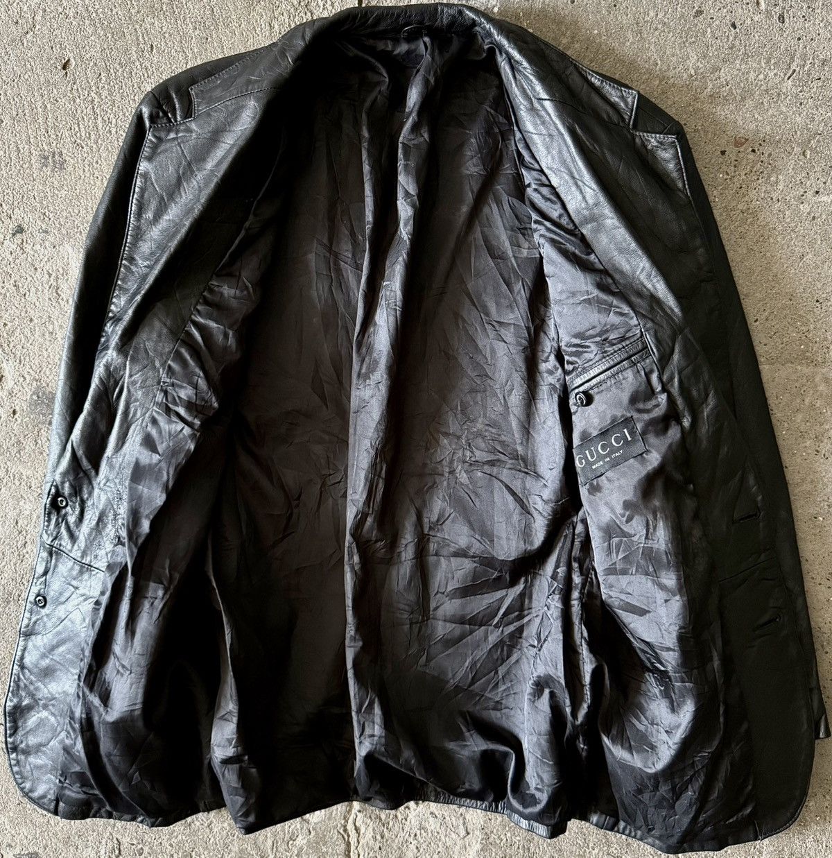 Gucci Gucci - Tom Ford - Leather Blazer Size US M / EU 48-50 / 2 - 10 Thumbnail