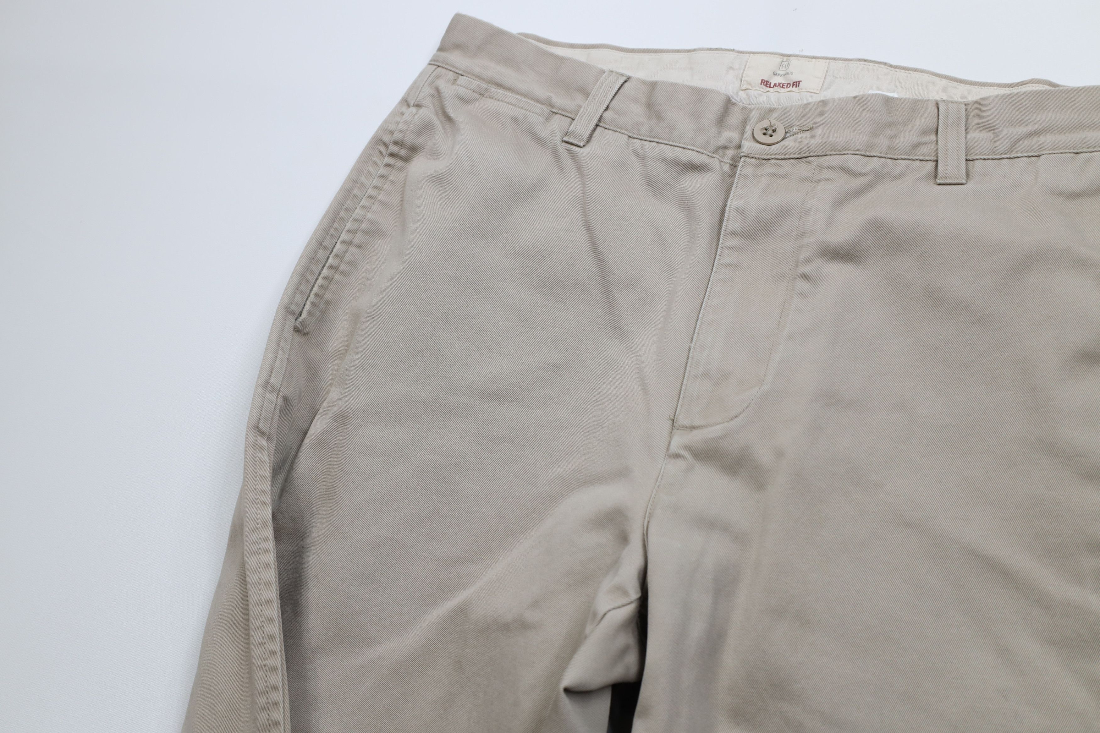 Gap Vintage Y2K Gap Relaxed Fit Wide Leg Chino Pants Beige Size US 34 / EU 50 - 9 Thumbnail