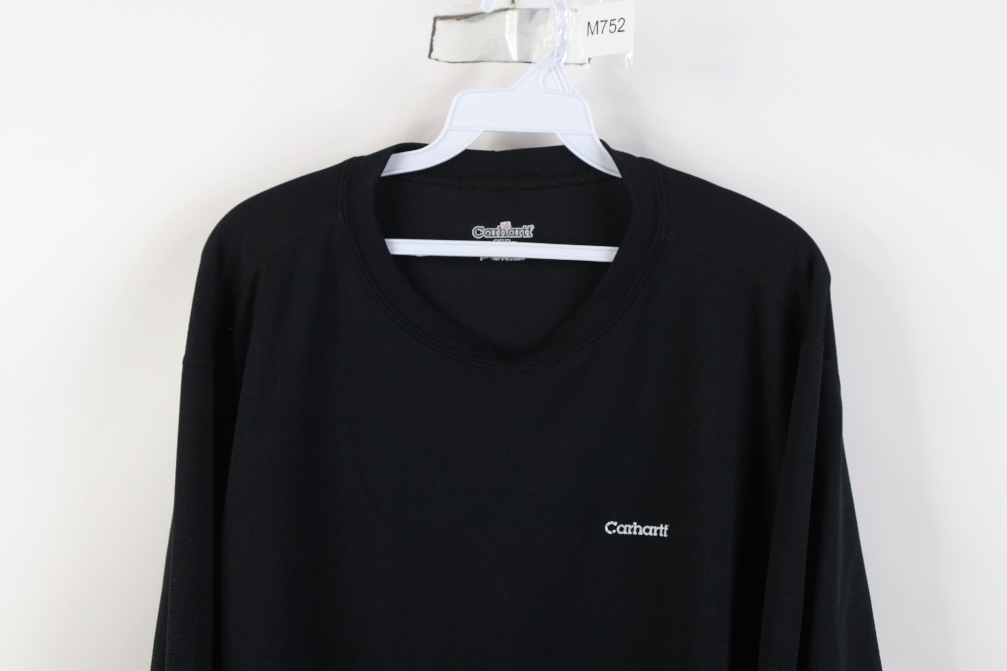 Carhartt Vintage Y2K Carhartt Thermal Knit Long Sleeve T-Shirt Black Size US XXL / EU 58 / 5 - 2 Thumbnail
