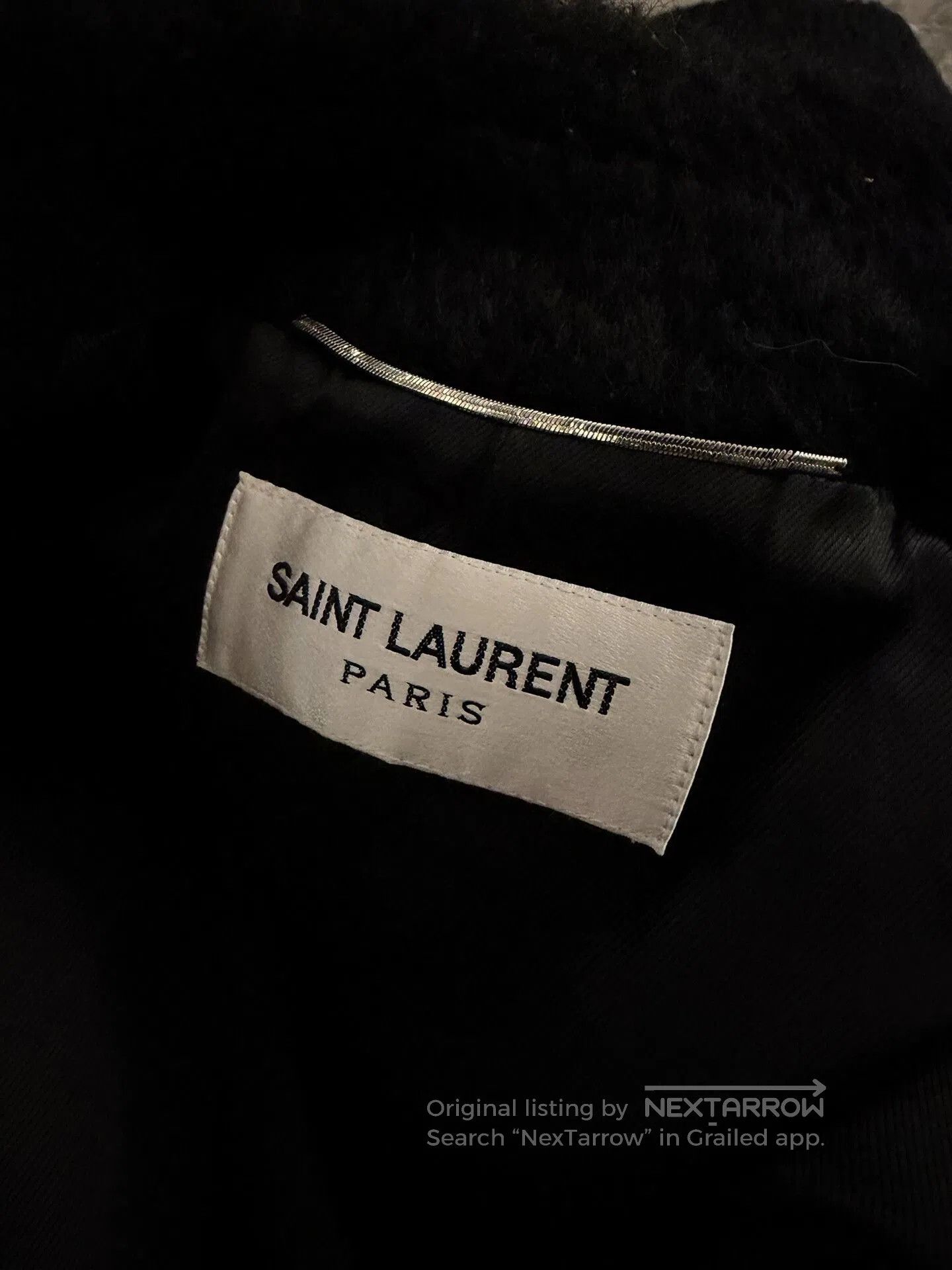 Saint Laurent Paris Saint Laurent Black Wool Blend Coat. Size M / US 6-8 / IT 42-44 - 7 Thumbnail