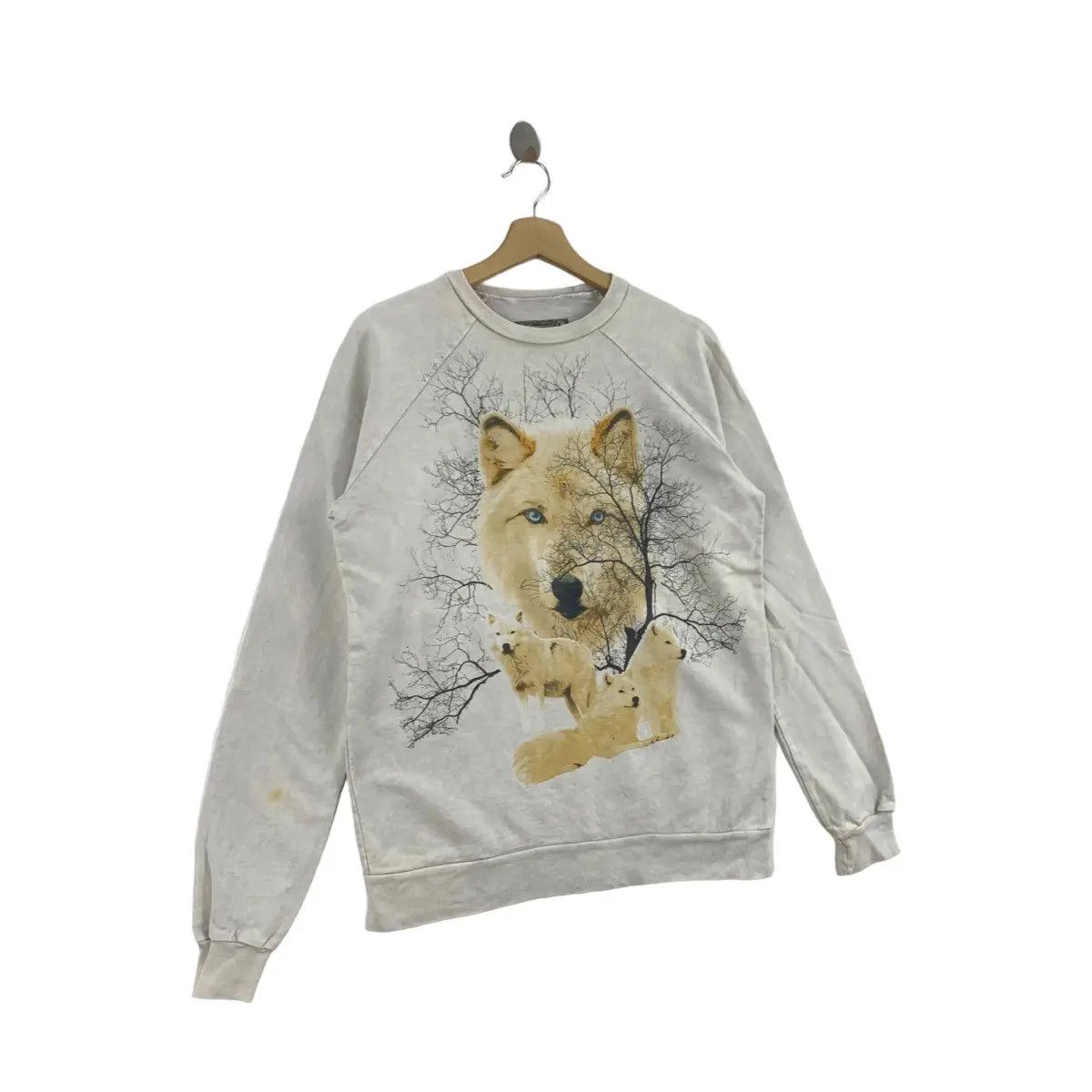 Habitat Vintage 90’ HABITAT WILD WOLF Alaska Nature Sweatshirt Size XS / US 0-2 / IT 36-38 - 2 Thumbnail