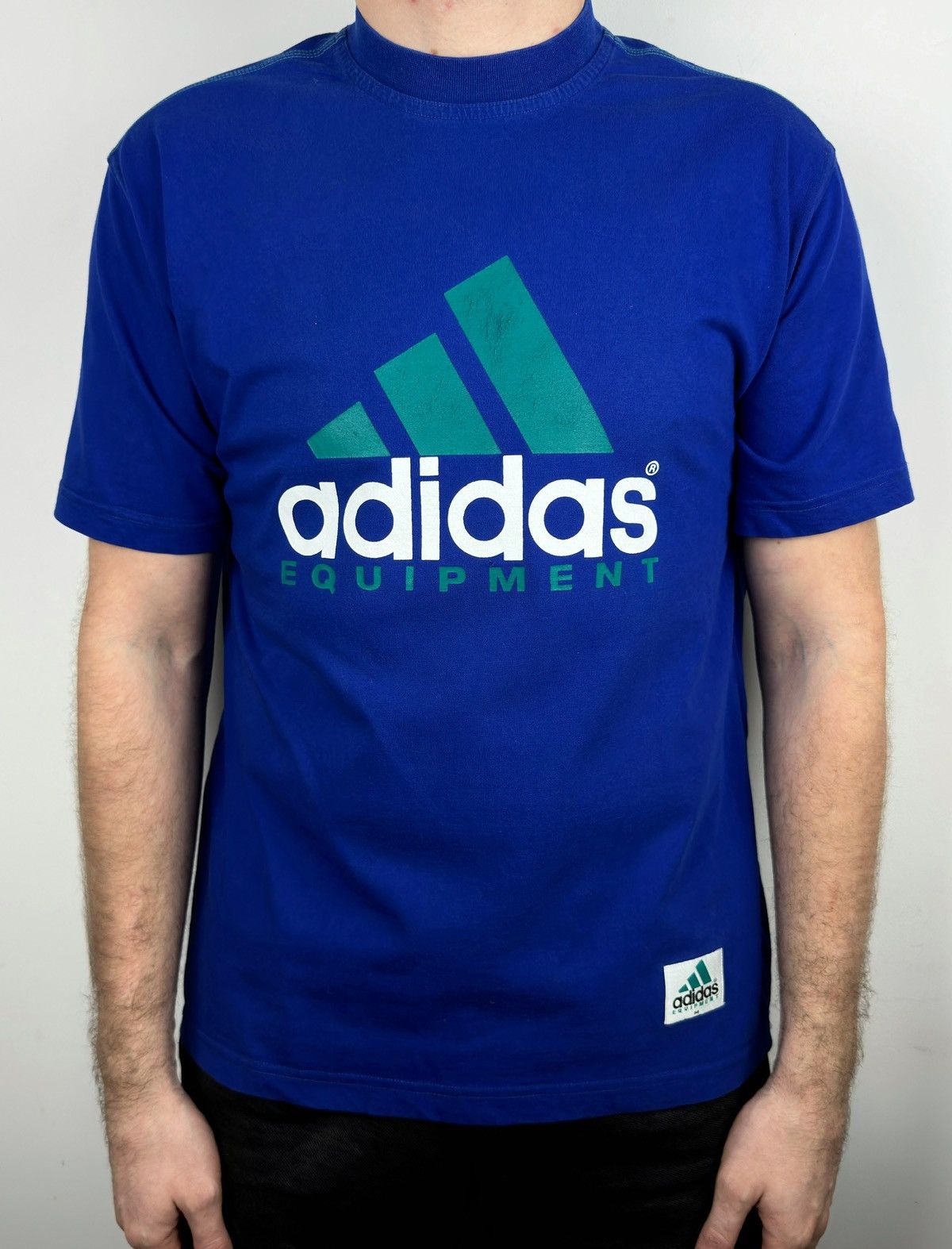 Adidas 90s Vintage Adidas Equipment Big Logo T Shirt Tee Size US M / EU 48-50 / 2 - 2 Thumbnail