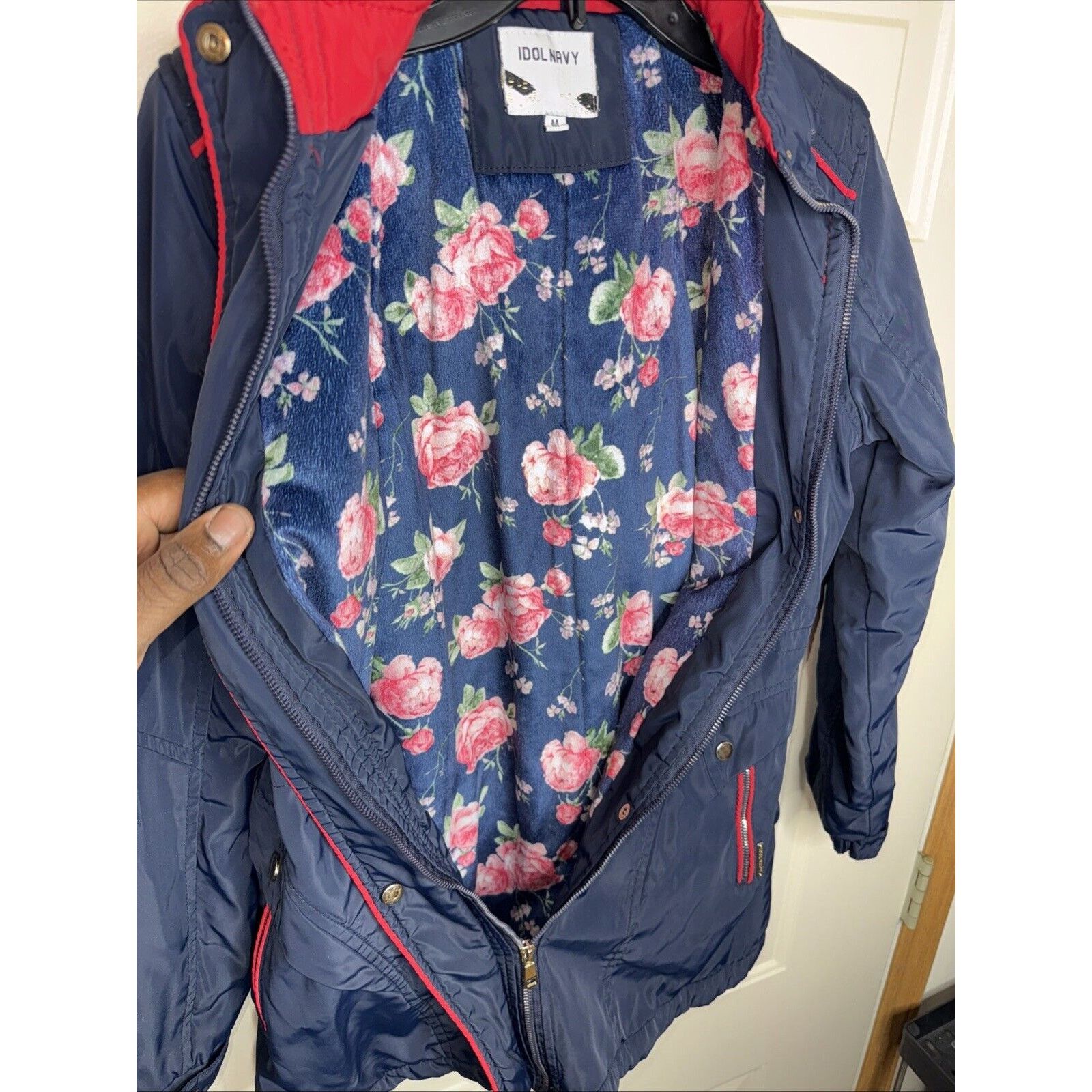 & Other Stories Idol Navy Blanket Lined Parka Jacket Coat Womens Medium Blue Size M / US 6-8 / IT 42-44 - 6 Thumbnail