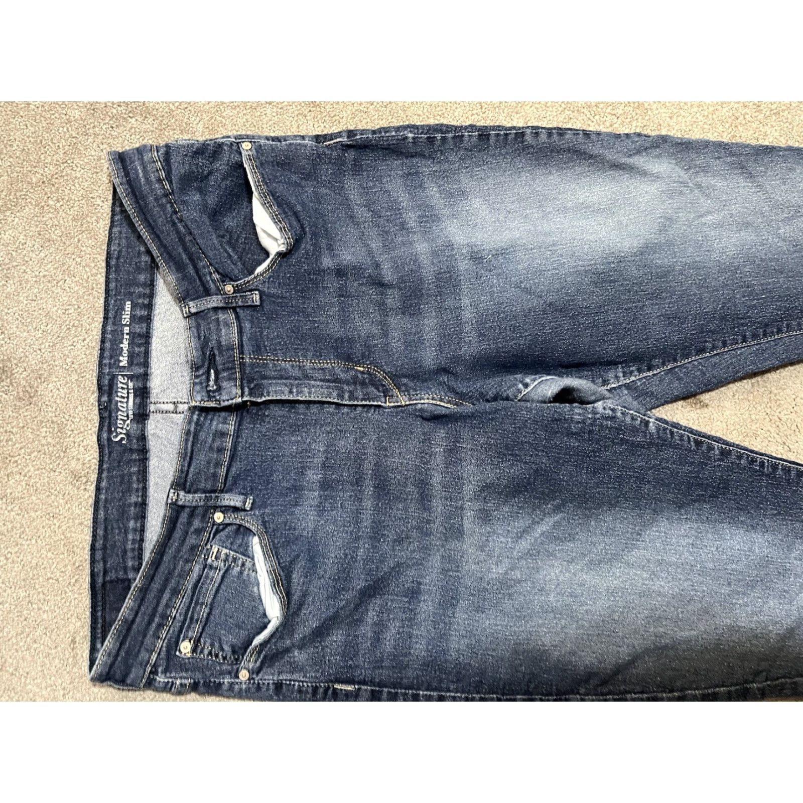 Levi's Levi's Jeans Slim 33x21 Hemmed Capri 5-Pocket Denim Blue Women’s Size 33 Regular Stretch Vintage: No Size 24" / US 00 / IT 34 - 4 Thumbnail