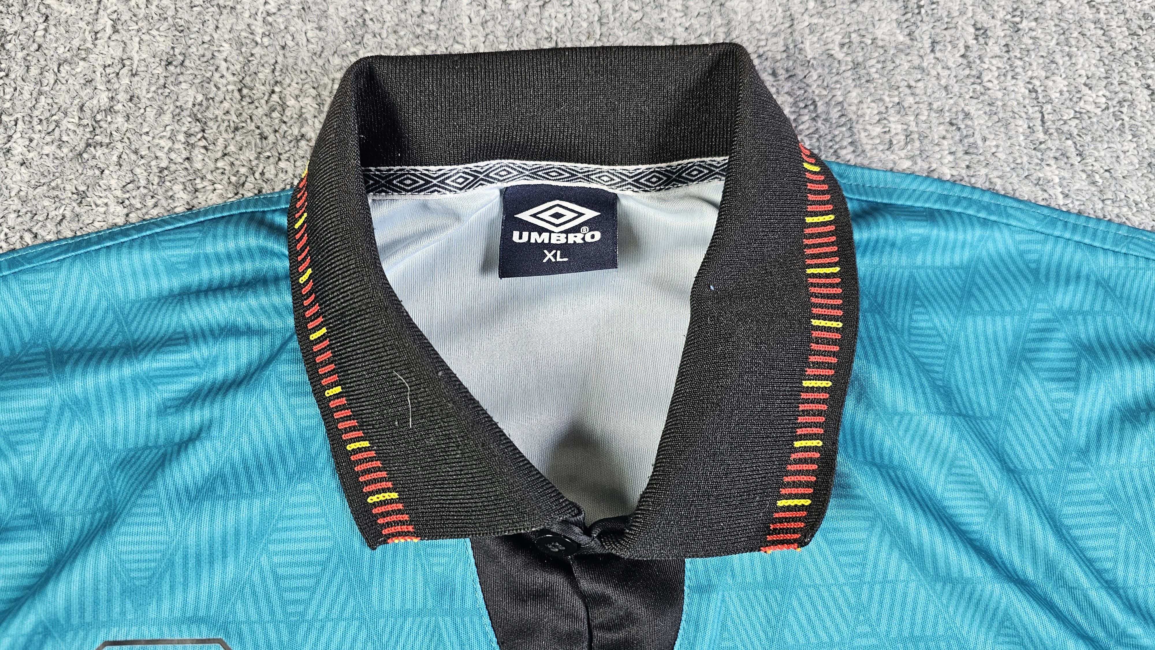 Umbro UMBRO Germany Retro Jersey 90s Blokecore Teal XL Size US XL / EU 56 / 4 - 4 Thumbnail