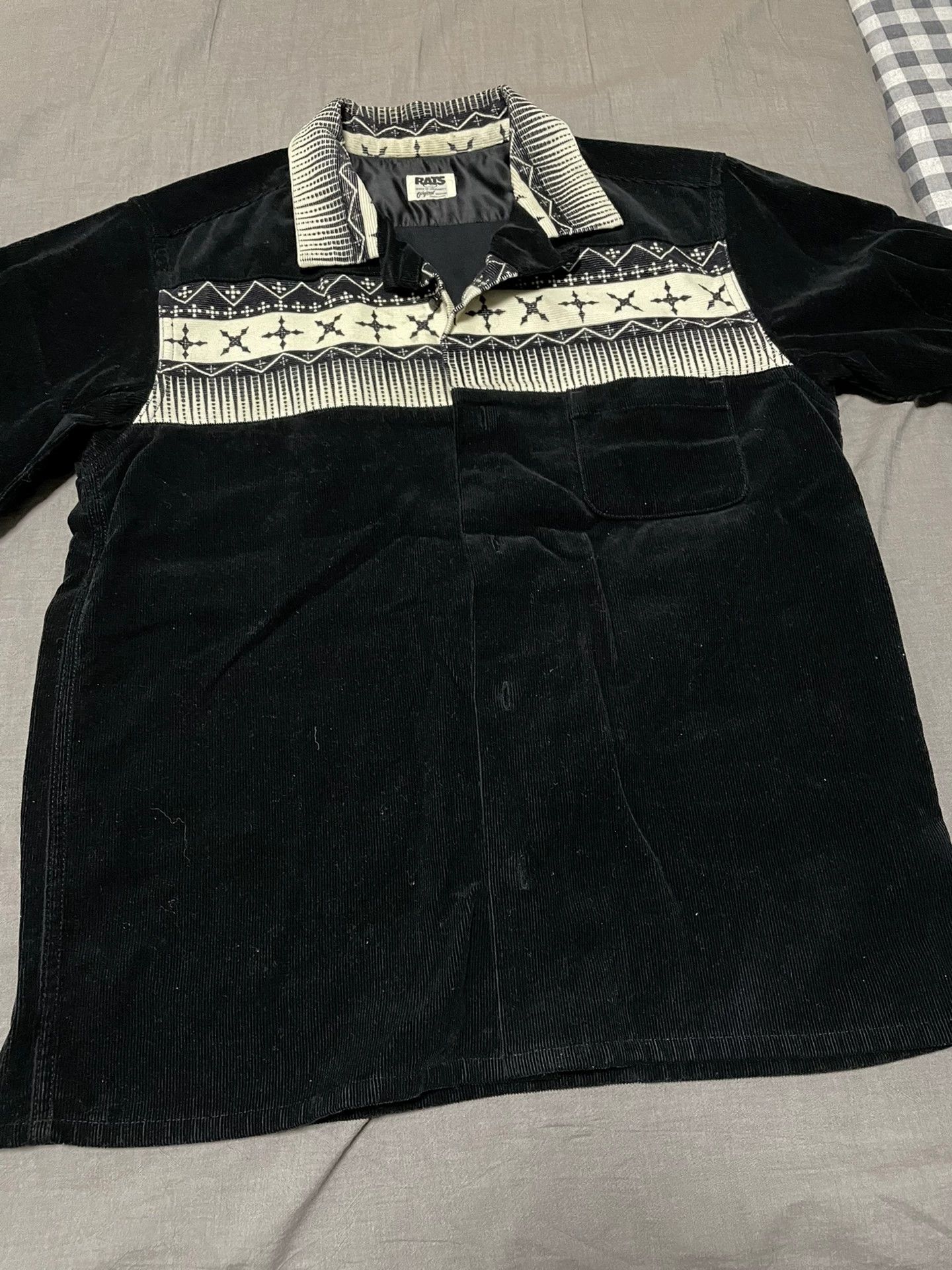 RATS JAPAN Rats Corduroy Shirt with Patterned Yoke Size US M / EU 48-50 / 2 - 1 Thumbnail