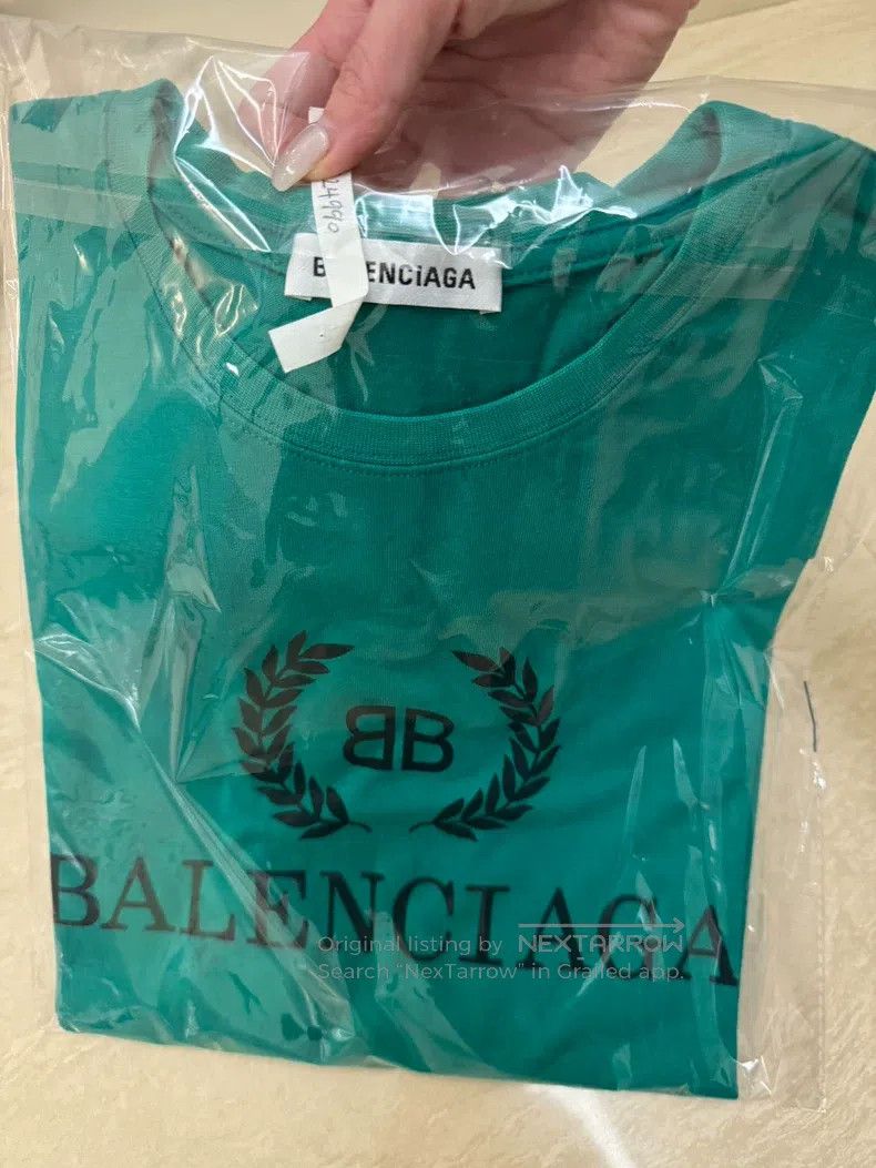 Balenciaga Balenciaga T-Shirt Short Sleeve Lake Green Size US S / EU 44-46 / 1 - 3 Thumbnail