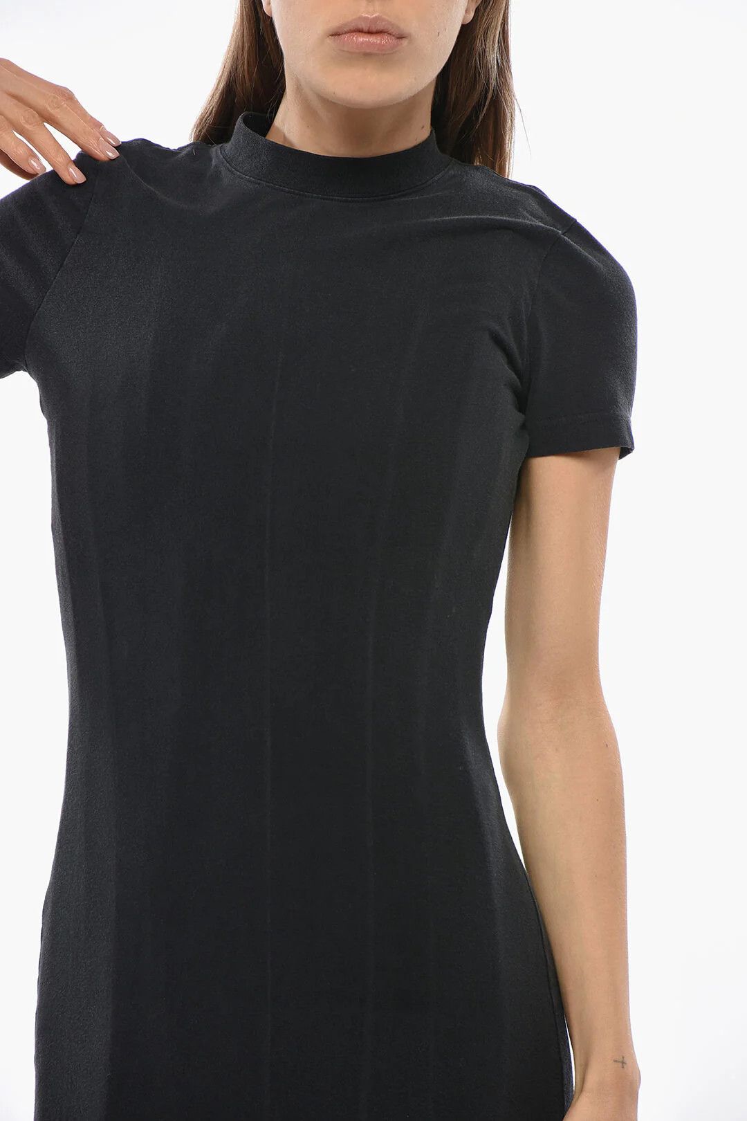 Balenciaga og1mm0326 Short-Sleeve Mini Dress in Black Size M / US 6-8 / IT 42-44 - 4 Thumbnail