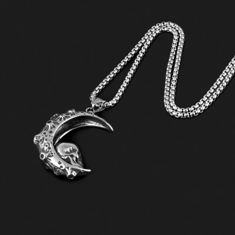 Jewelry Moon Skull Pendant Necklace 2025 Size ONE SIZE - 3 Thumbnail