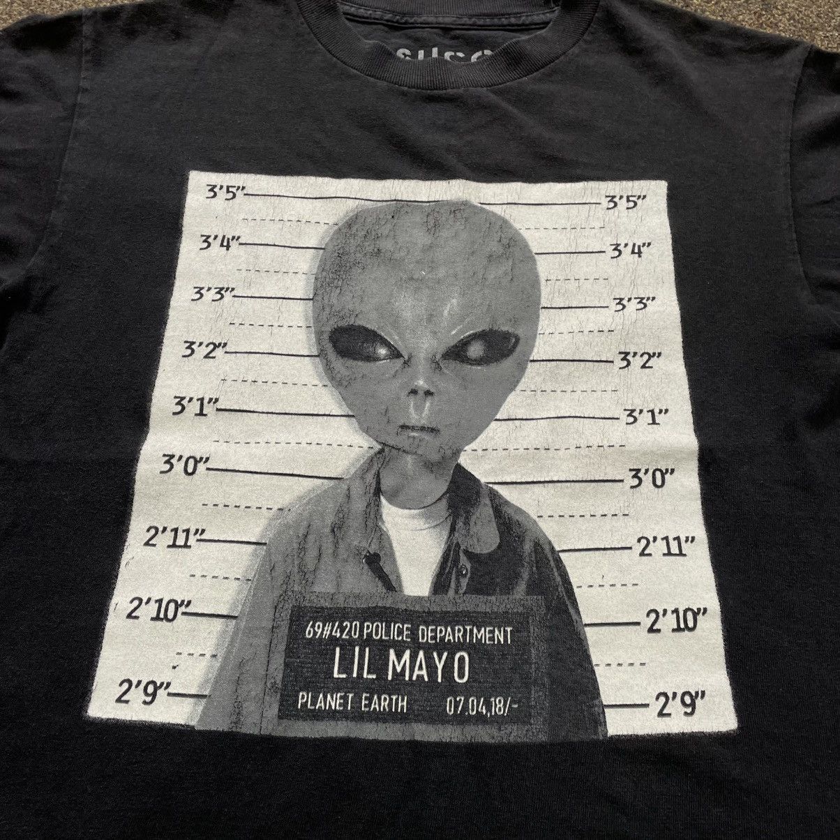 Vintage Vintage Y2K Alien Mugshot Graphic Tee Streetwear Black S Size US S / EU 44-46 / 1 - 2 Thumbnail