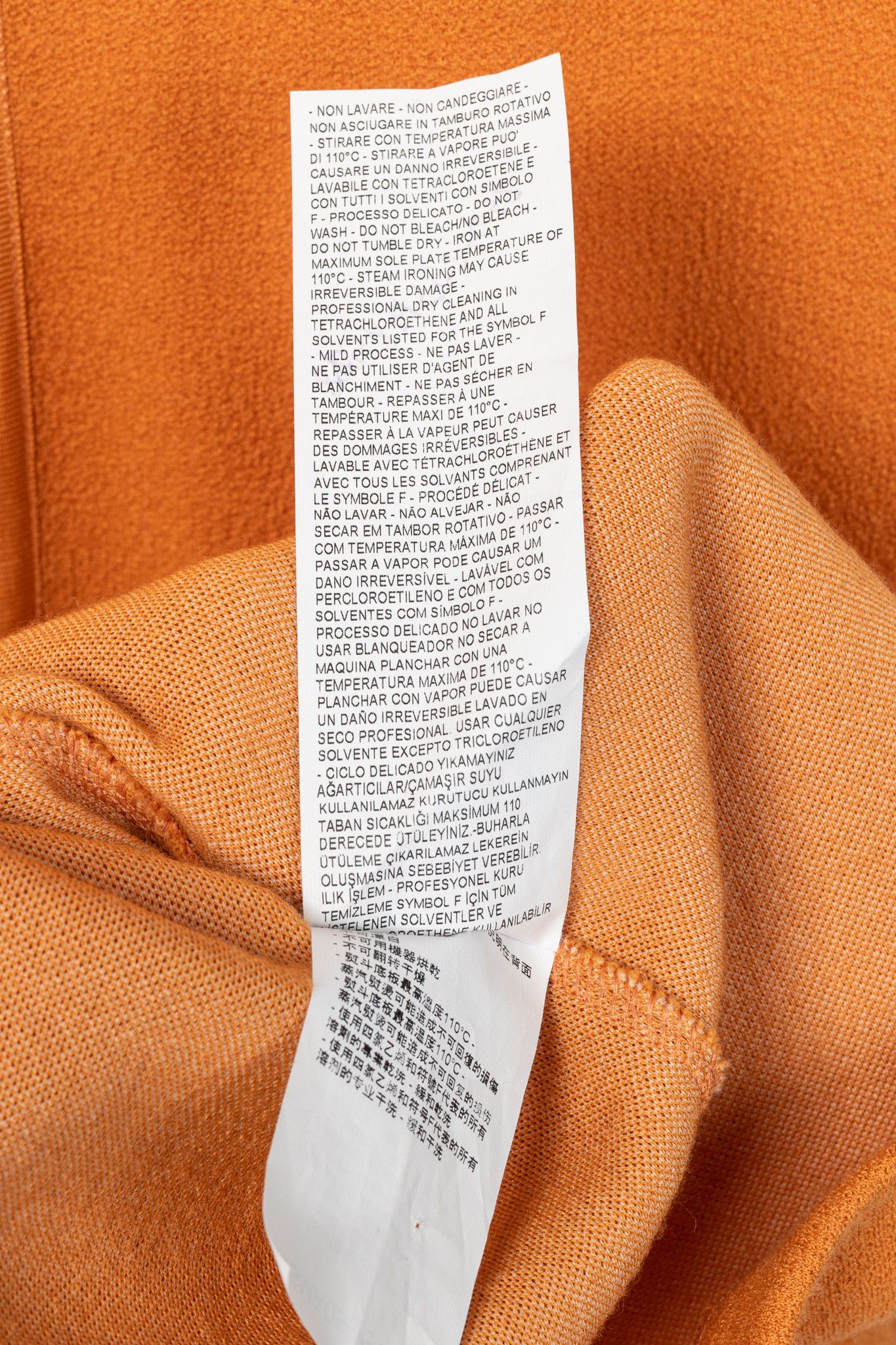 Armani Collezioni Armani Collezioni Orange Wool-Terry Sleeveless Sheath Dress Size M / US 6-8 / IT 42-44 - 9 Thumbnail