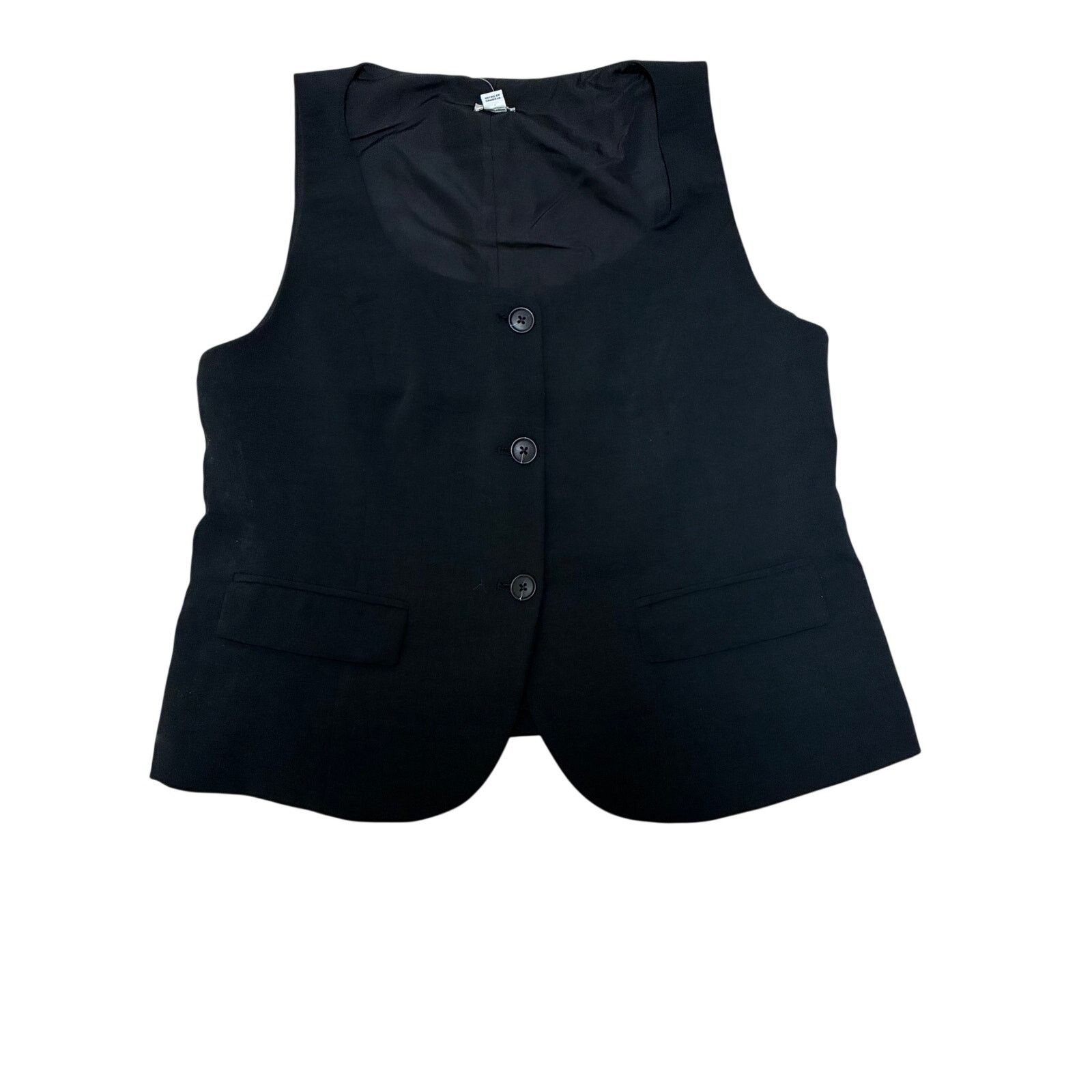 The Unbranded Brand A New Day Women’s Carefree Crepe Vest Size Large Black Size L / US 10 / IT 46 - 3 Thumbnail
