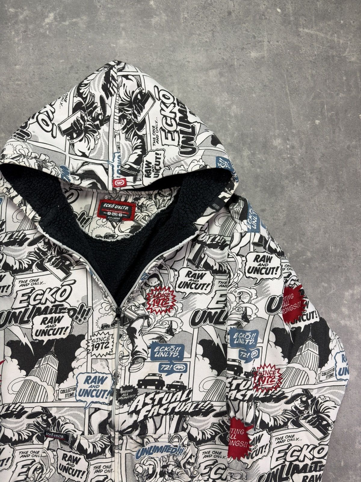 Ecko Unltd. Ecko Unltd. Comic Book Grafitti AOP Baggy Zip Hoodie XXL Size US XXL / EU 58 / 5 - 5 Thumbnail