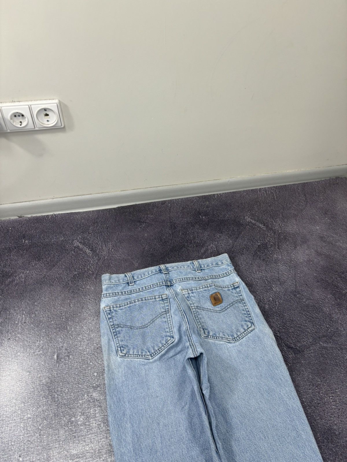 Carhartt Vintage Carhartt Y2K Light Blue Work Hype Heavy Denim Jeans Size US 32 / EU 48 - 5 Thumbnail