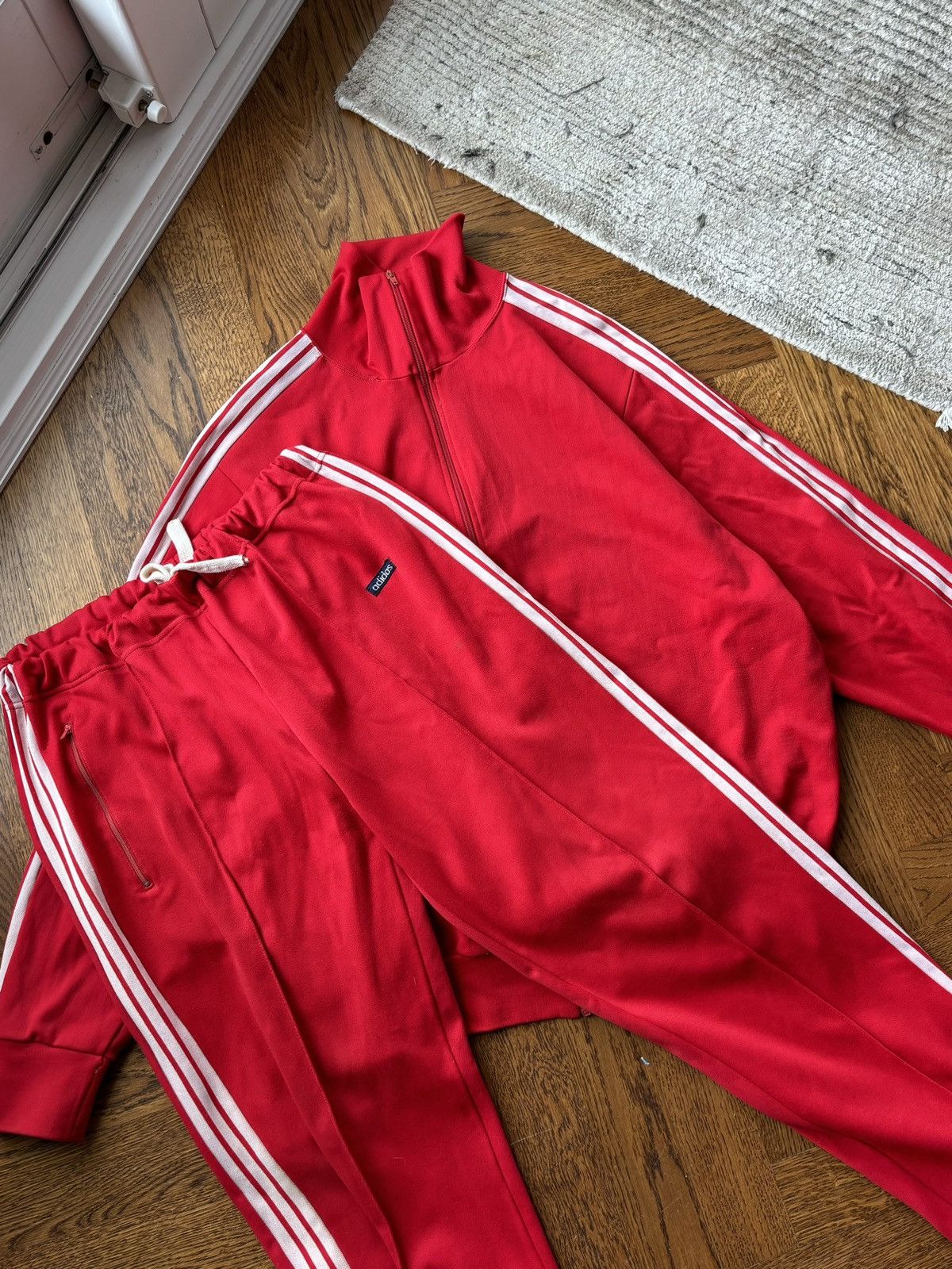 Red adidas suits online