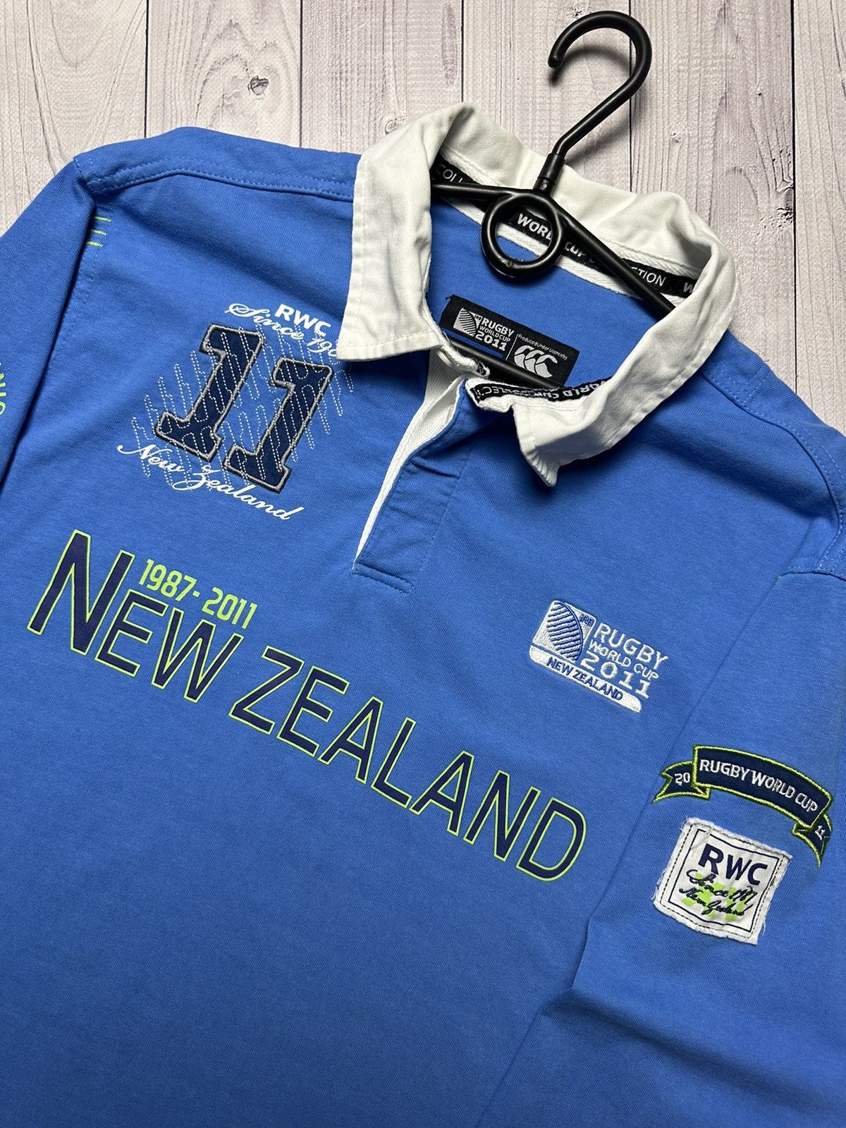 Vintage Vintage New Zealand rugby jersey size M blue logo Size US M / EU 48-50 / 2 - 4 Thumbnail