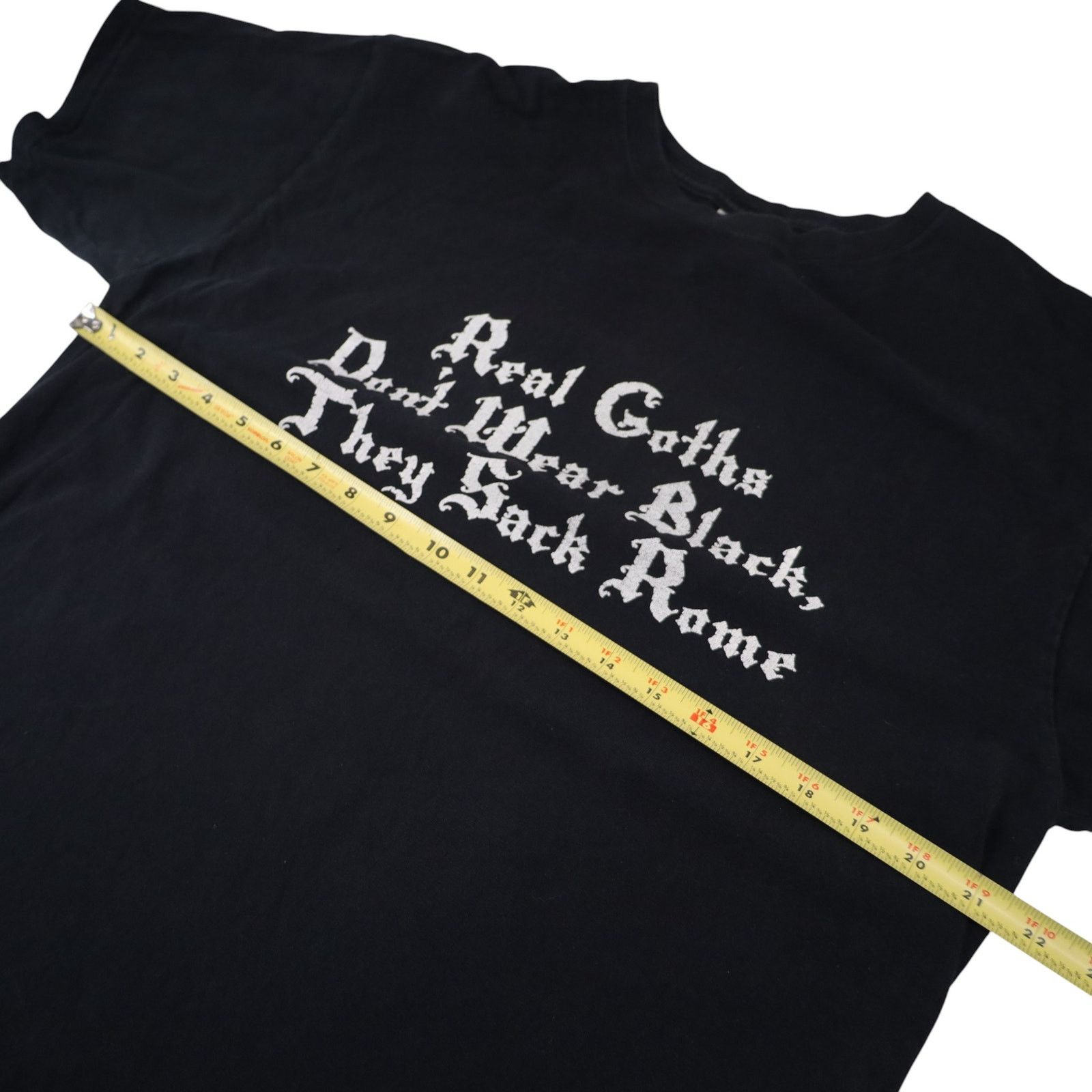 Vintage Vintage Y2k Real Goths Sack Rome Slogan T Shirt Size US L / EU 52-54 / 3 - 7 Thumbnail