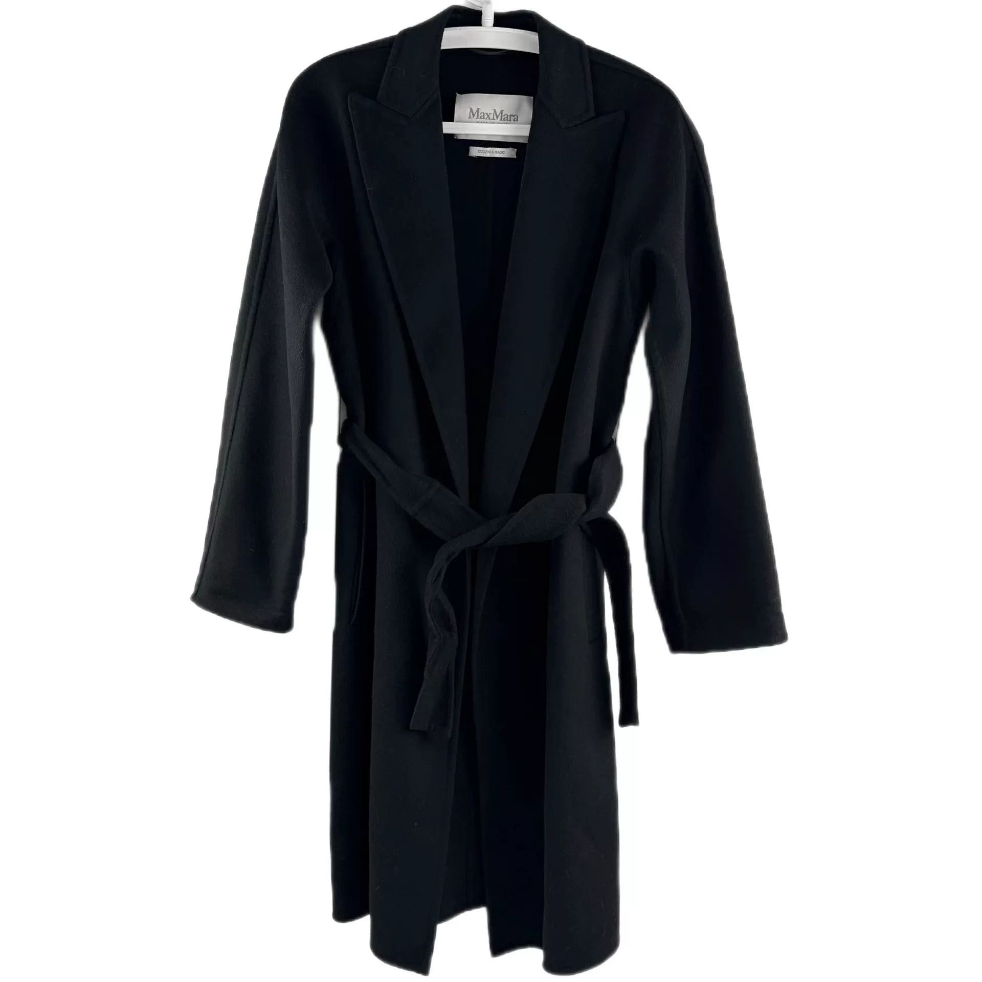 Max Mara maxmara black cashmere coat sz0405 Size US M / EU 48-50 / 2 - 1 Thumbnail