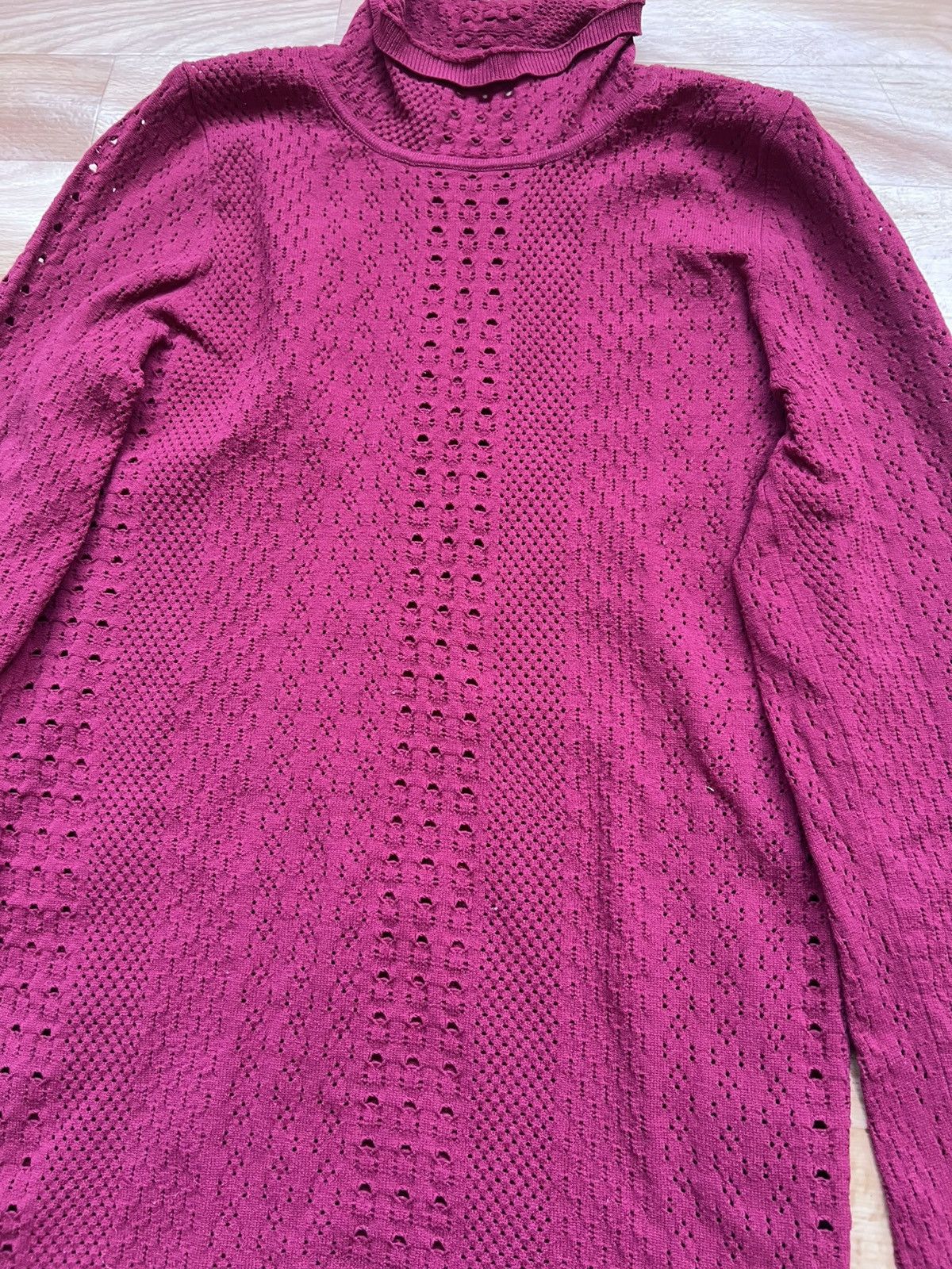 Sandro Sandro Knitted Crop Top Burgundy Size M (1) Size M / US 6-8 / IT 42-44 - 3 Thumbnail