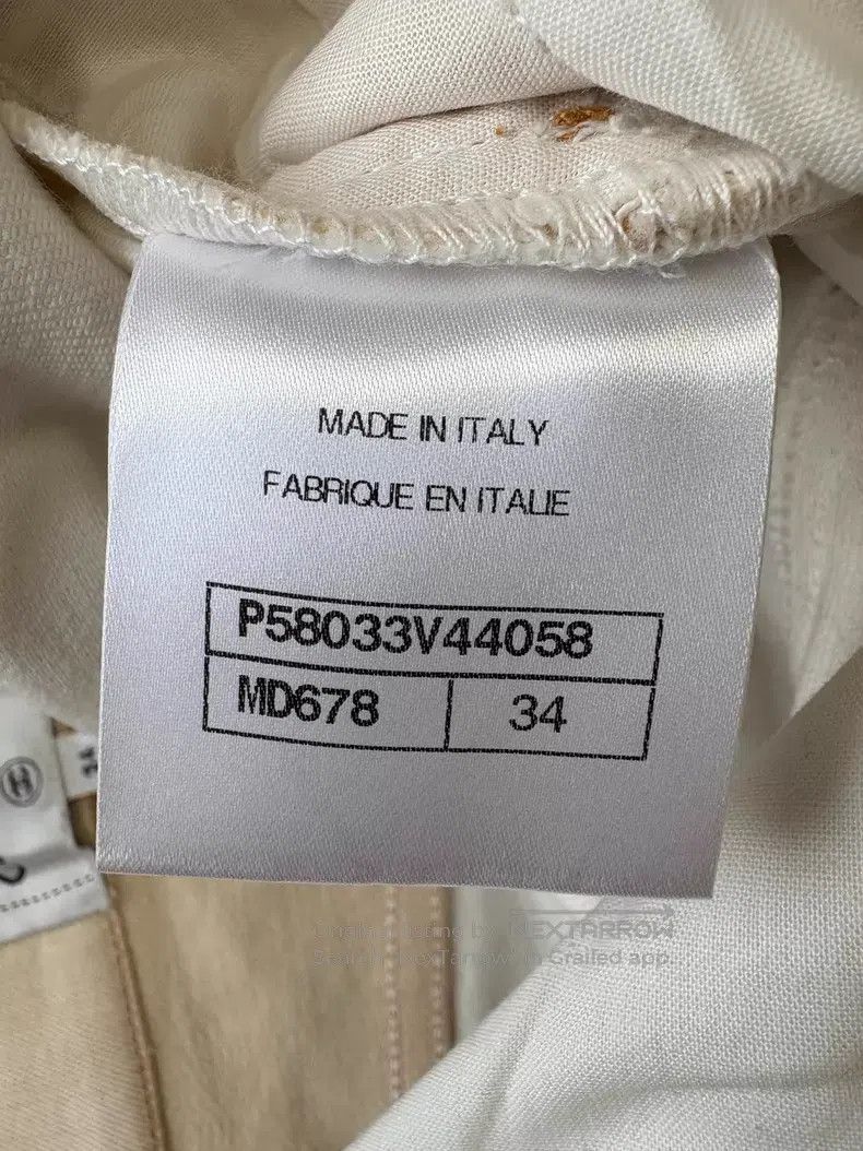 Chanel Chanel White light pink slit high-waisted denim wide-leg p Size 42" / US 20 - 6 Thumbnail