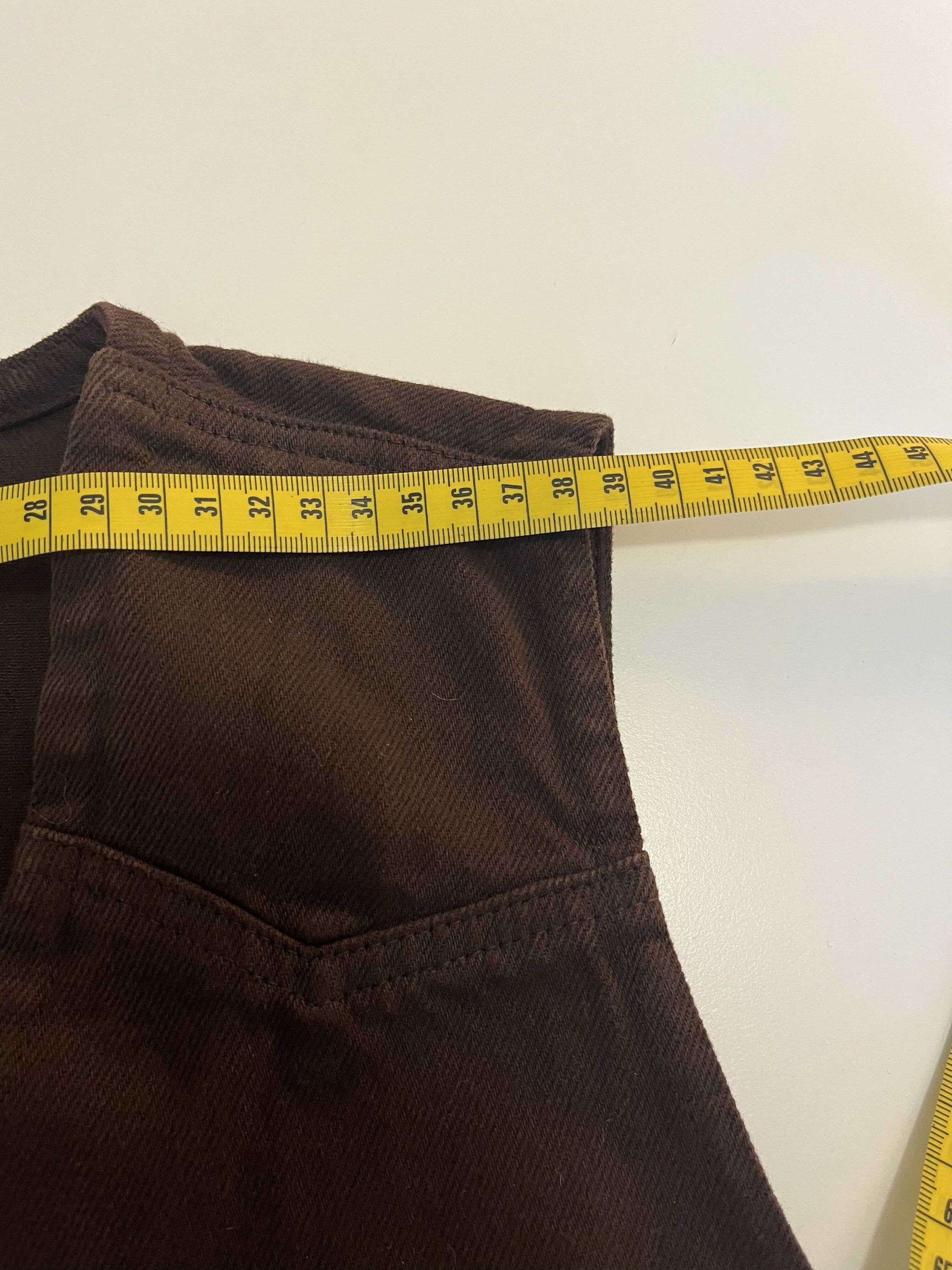 Other Carnan - Workwear Washed Brown Twill Vest Size 40R - 6 Thumbnail