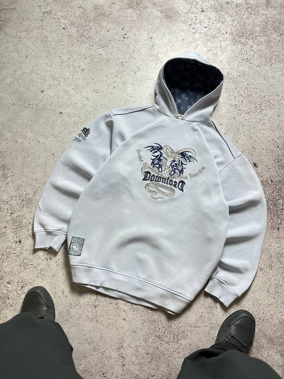 Vintage Vintage Download Hoodie Here There JNCO Style Size US M / EU 48-50 / 2 - 1 Thumbnail