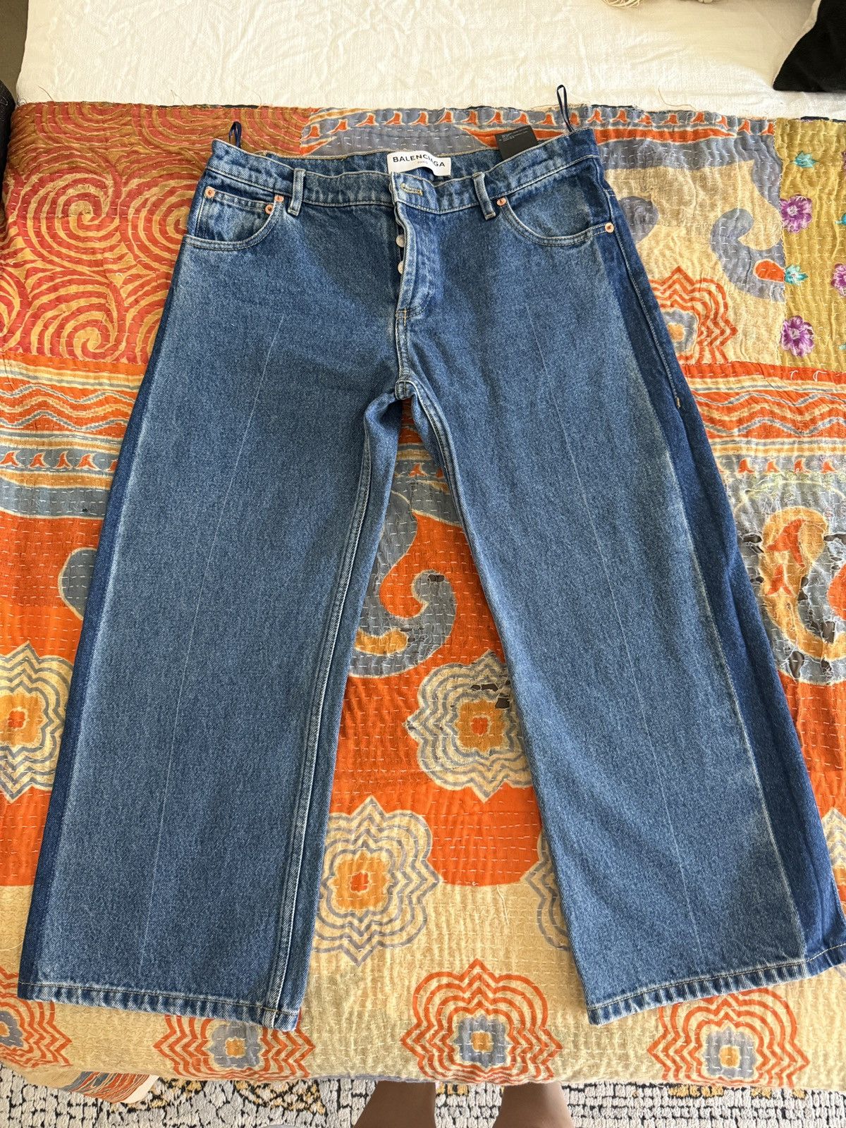 Balenciaga Wide-Leg Denim Jeans – Impeccable Condition