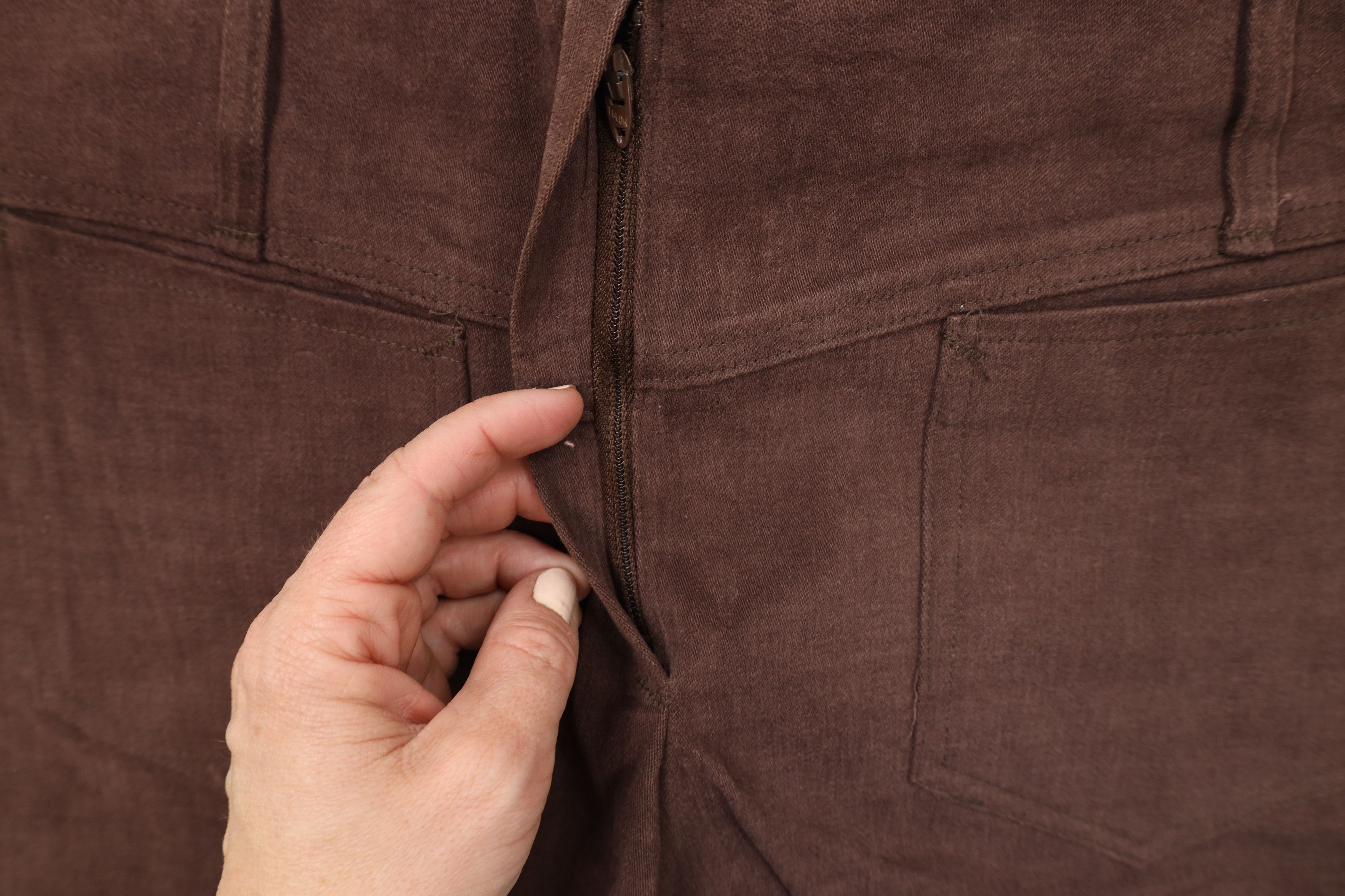 Vintage Vintage 70s Streetwear Chamois Cloth Booty Shorts Brown USA Size 32" / US 10 / IT 46 - 6 Thumbnail