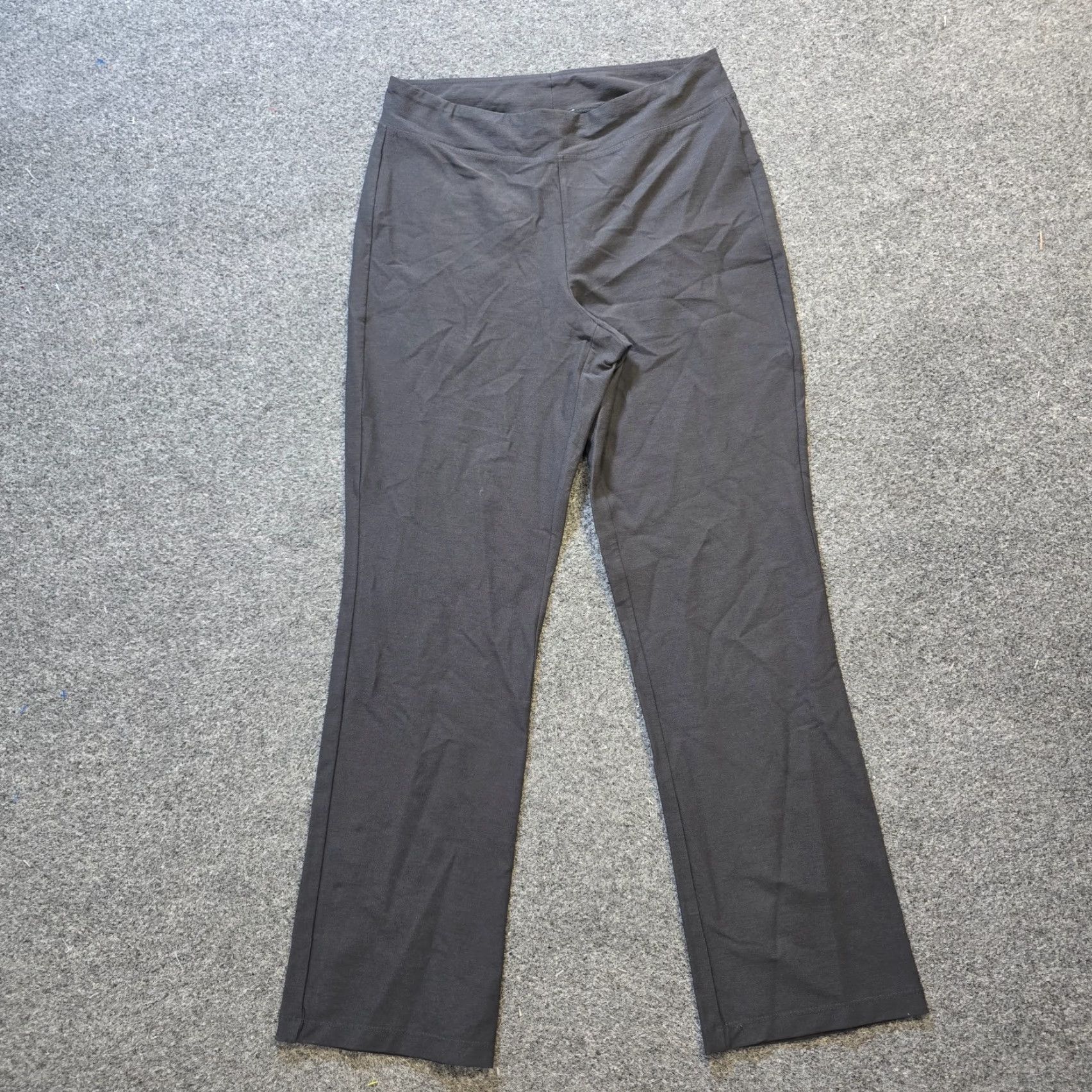 Eileen Fisher Eileen Fisher Pants Womens Small Gray Stretch Elastic Waist Straight Leg Career Size 28" / US 6 / IT 42 - 2 Thumbnail