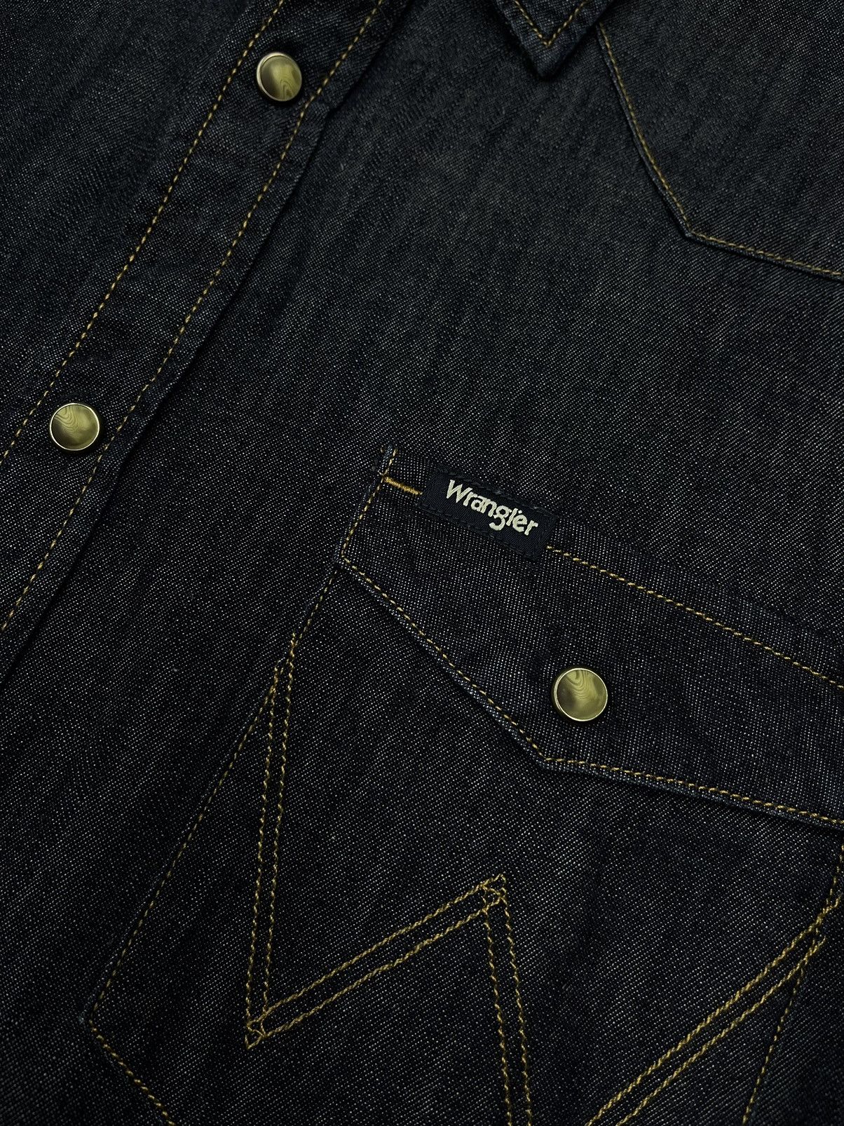 Wrangler Mens Wrangler Western Denim Shirt Navy Size L Size US L / EU 52-54 / 3 - 5 Thumbnail