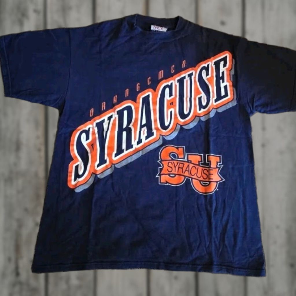 Vintage VINTAGE Syracuse University Shirt Orangemen Orange Men College Tee 90s XL Blue Mens T-Shirt Size US XL / EU 56 / 4 - 1 Thumbnail